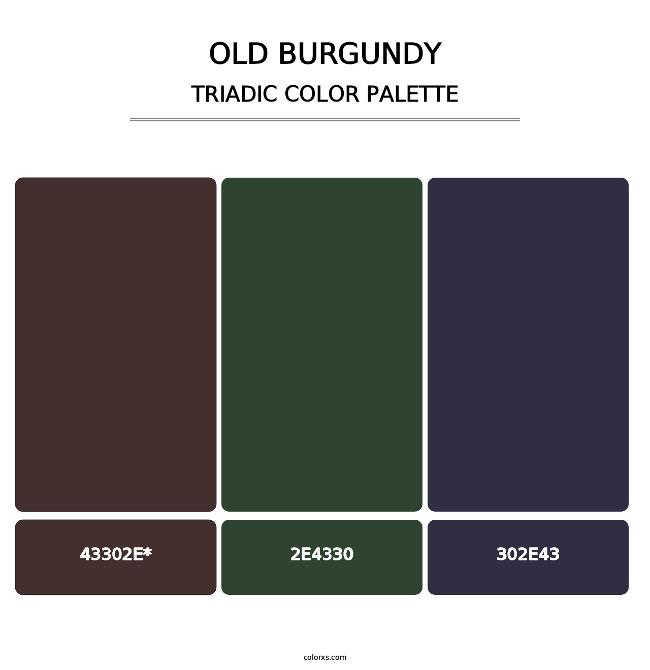 Old Burgundy - Triadic Color Palette