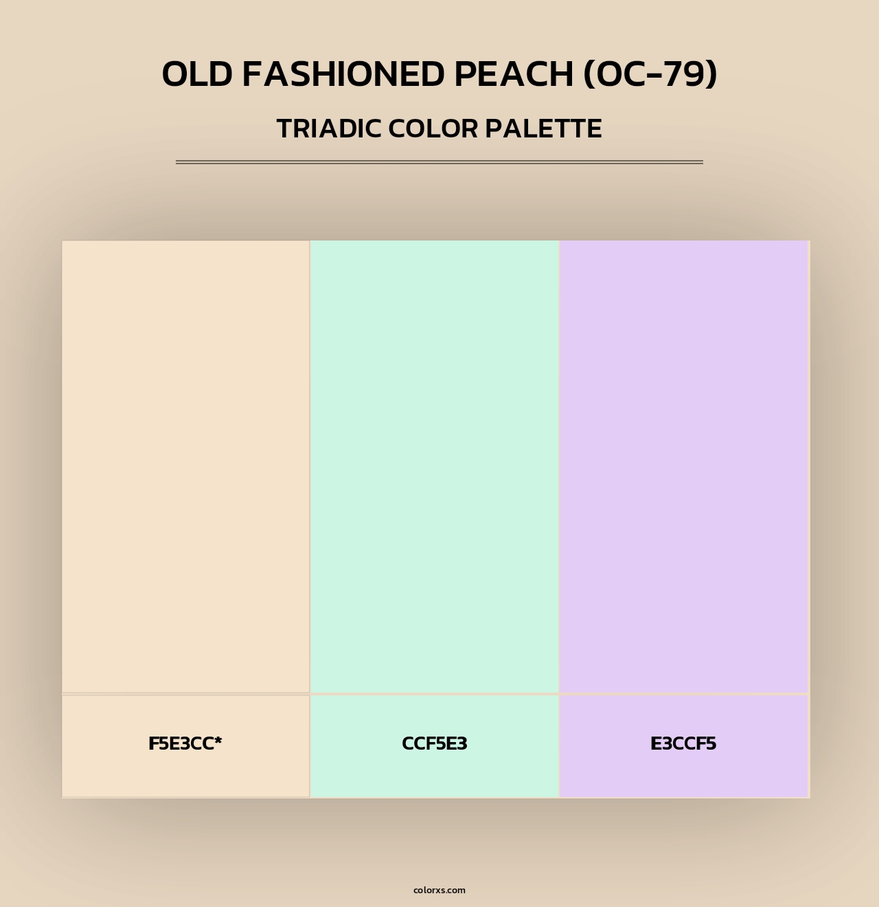 Old Fashioned Peach (OC-79) - Triadic Color Palette