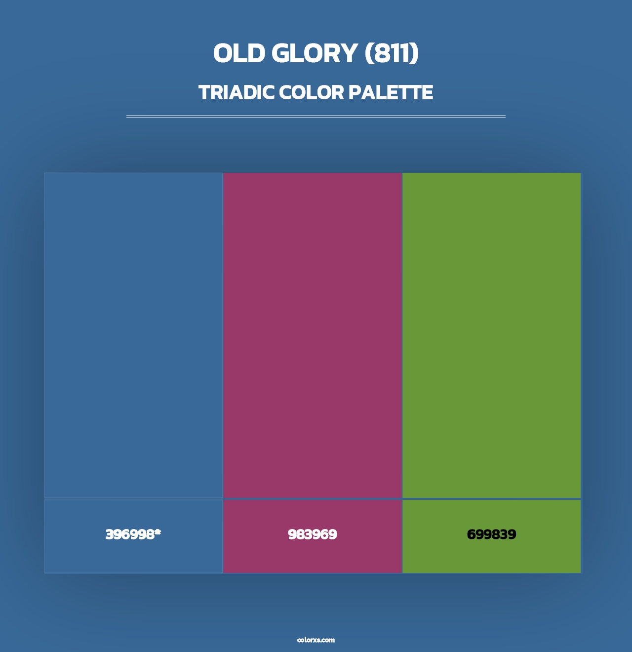 Old Glory (811) - Triadic Color Palette