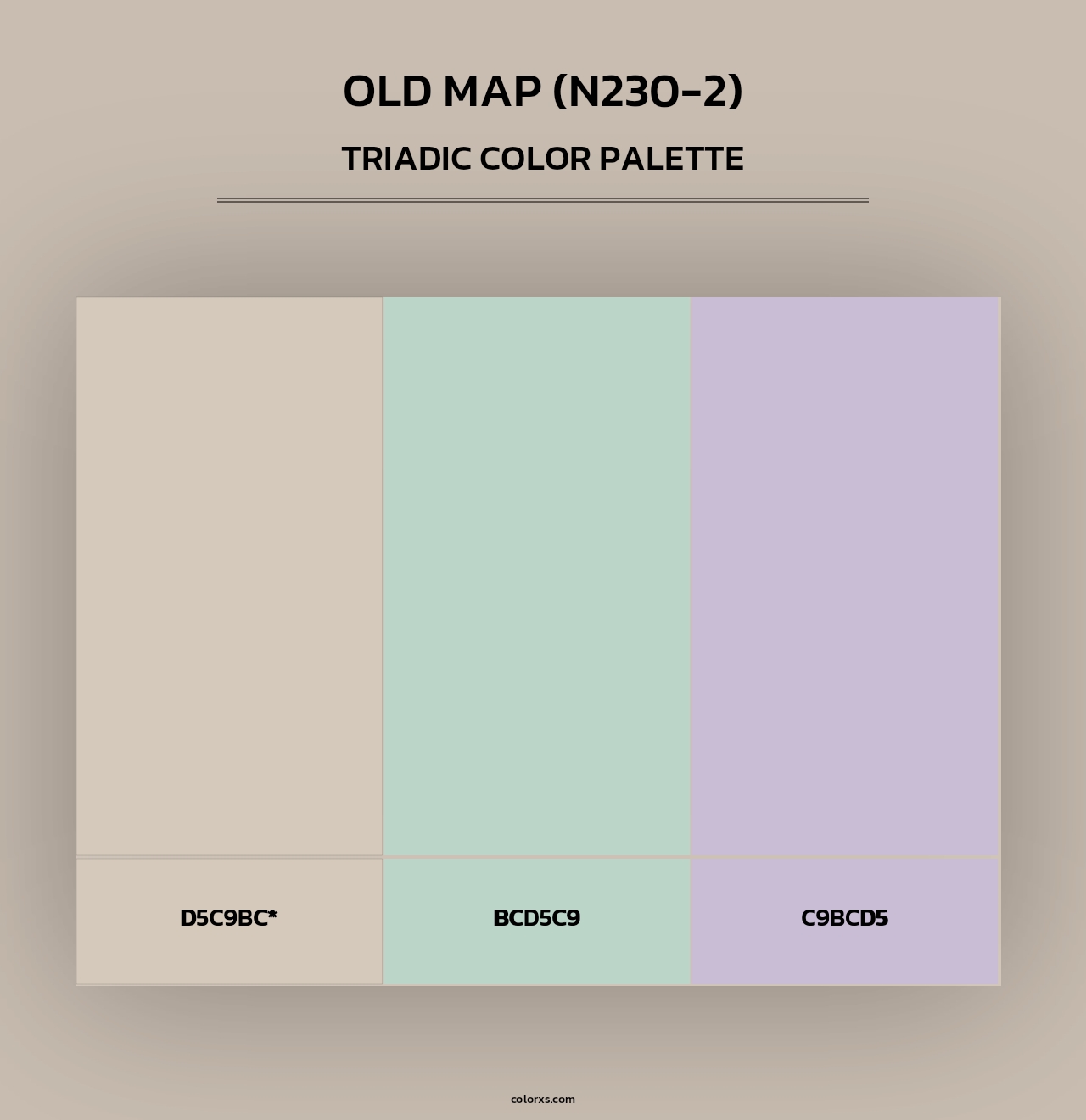 Old Map (N230-2) - Triadic Color Palette