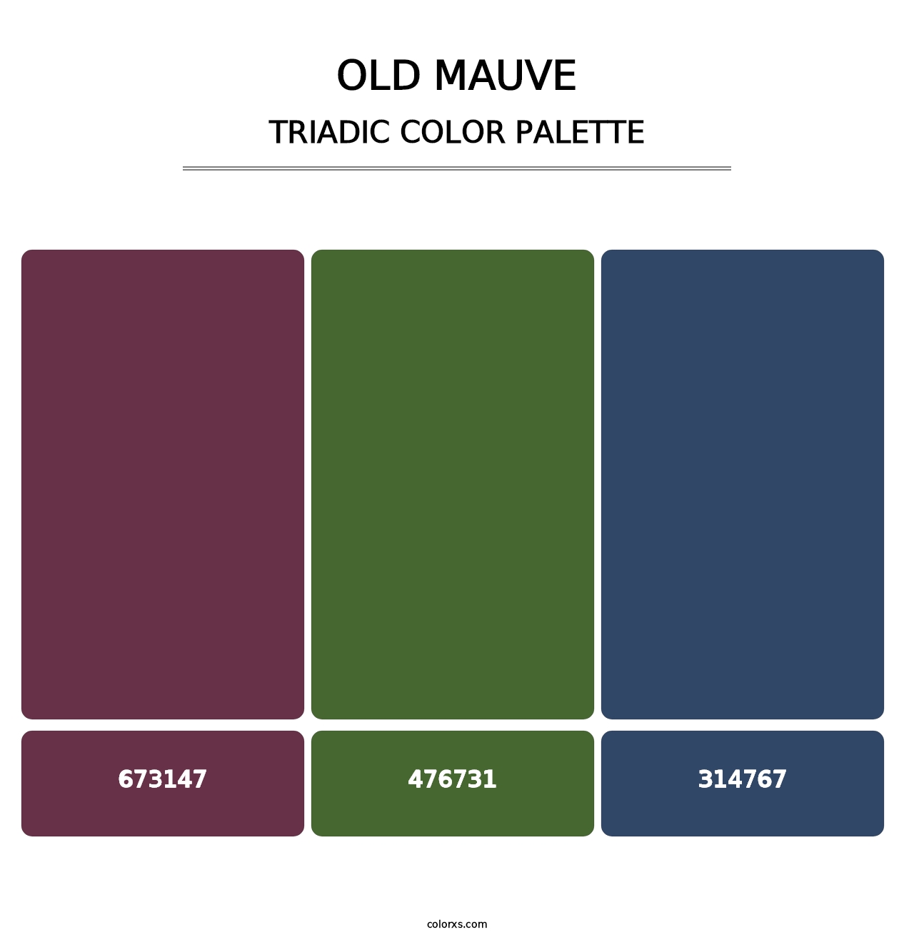 Old Mauve - Triadic Color Palette