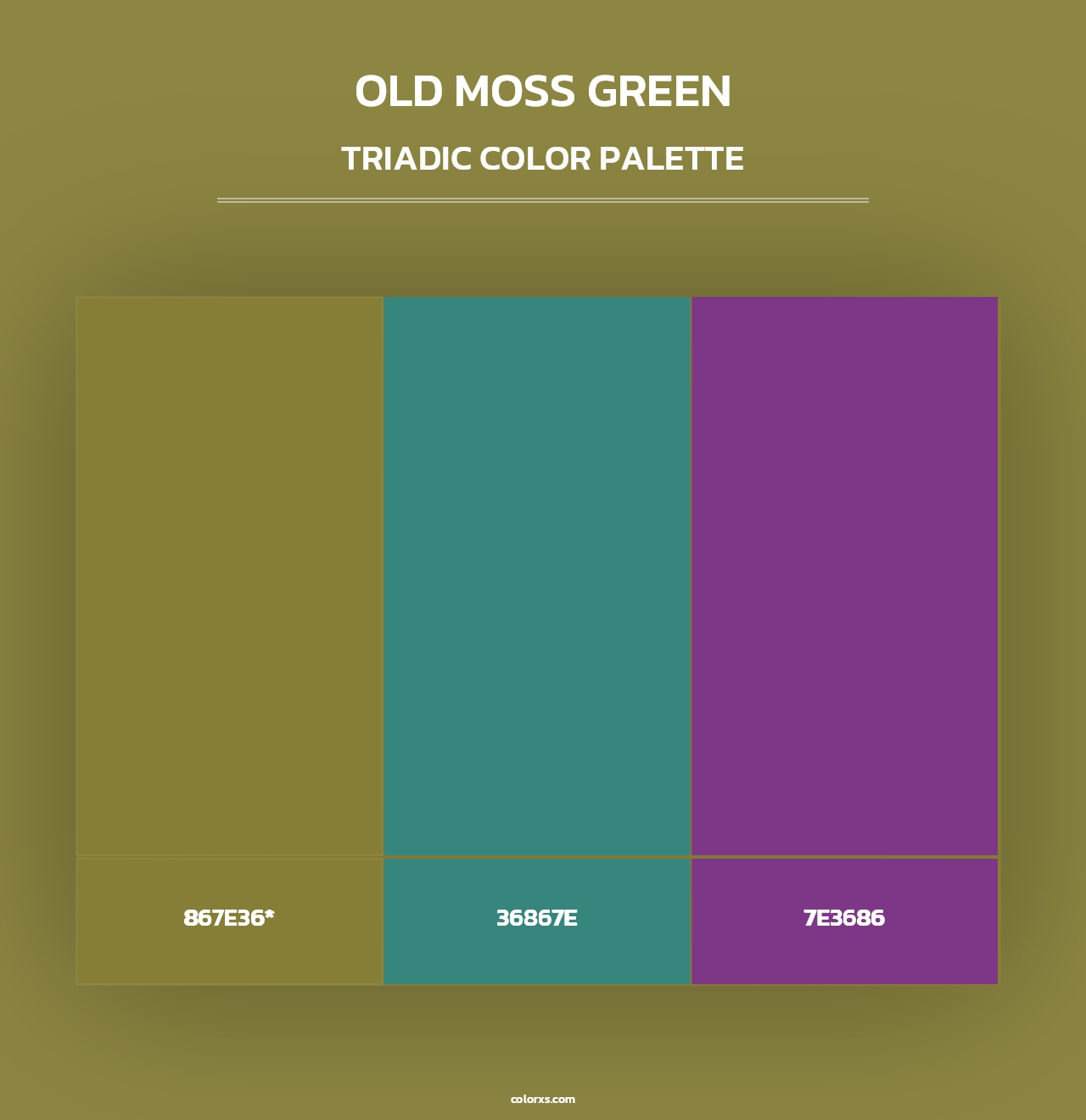 Old Moss Green - Triadic Color Palette