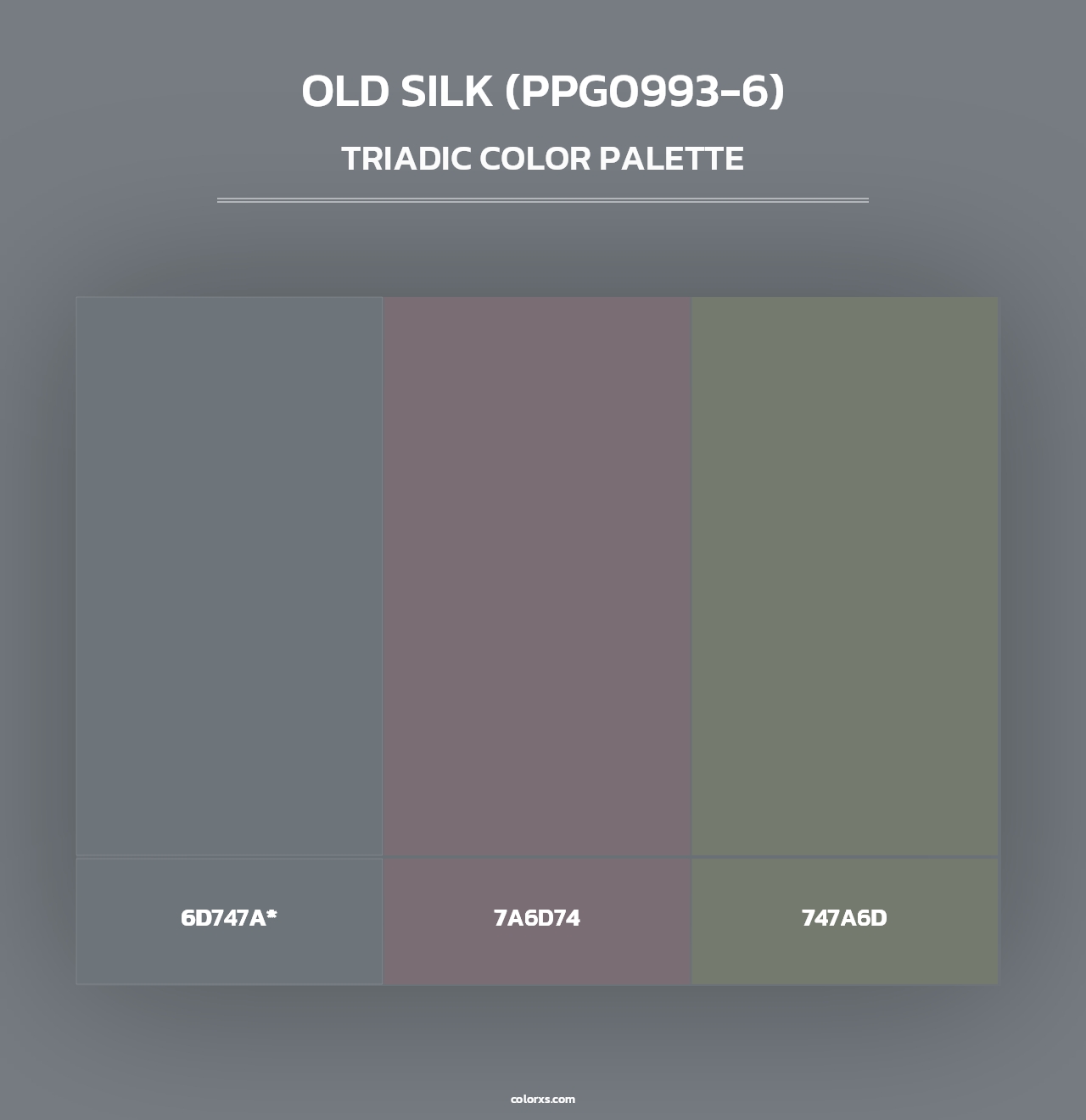 Old Silk (PPG0993-6) - Triadic Color Palette