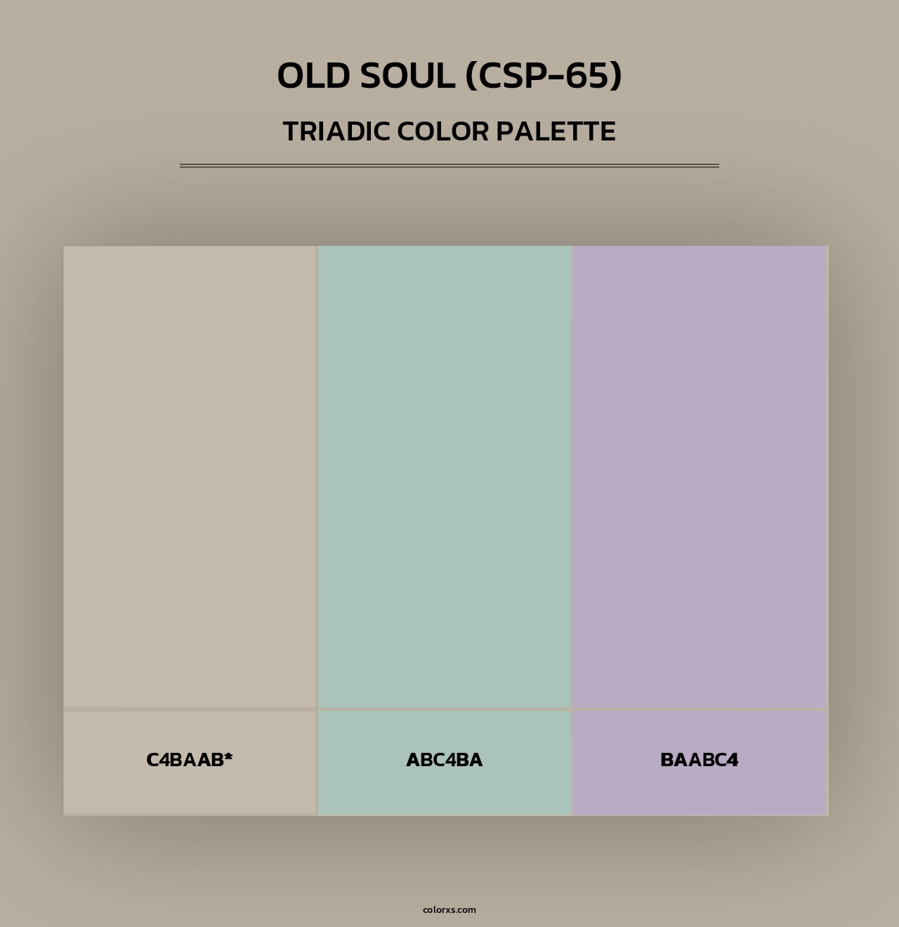 Old Soul (CSP-65) - Triadic Color Palette