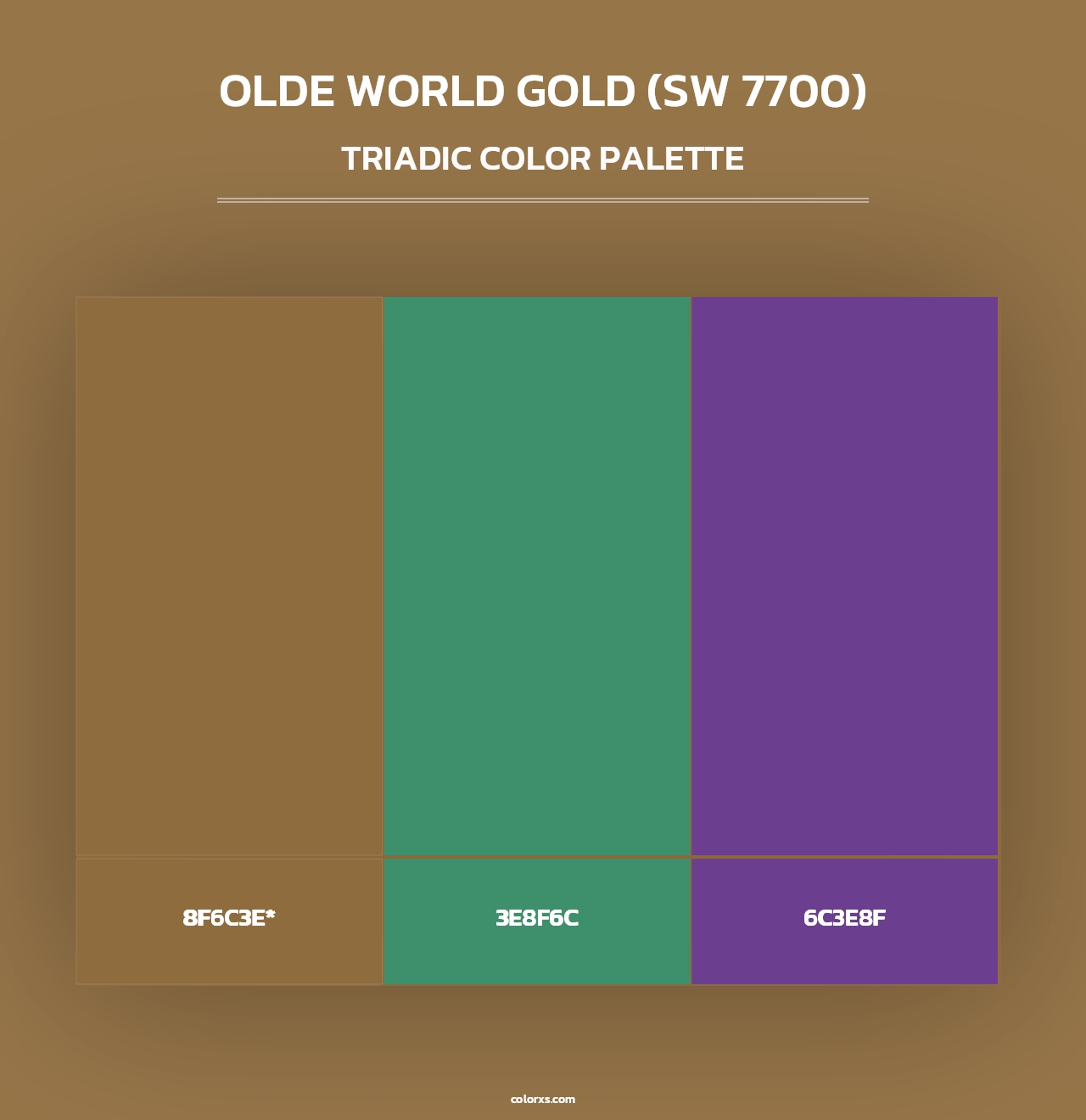 Olde World Gold (SW 7700) - Triadic Color Palette