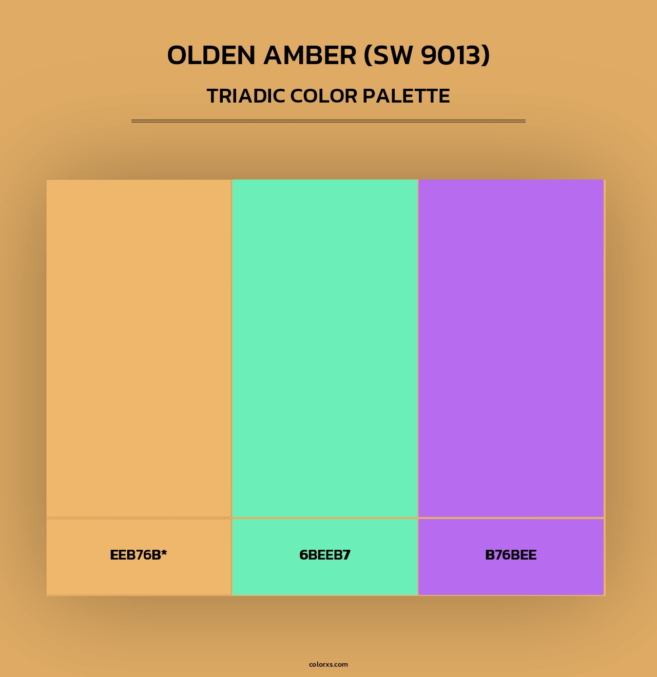 Olden Amber (SW 9013) - Triadic Color Palette