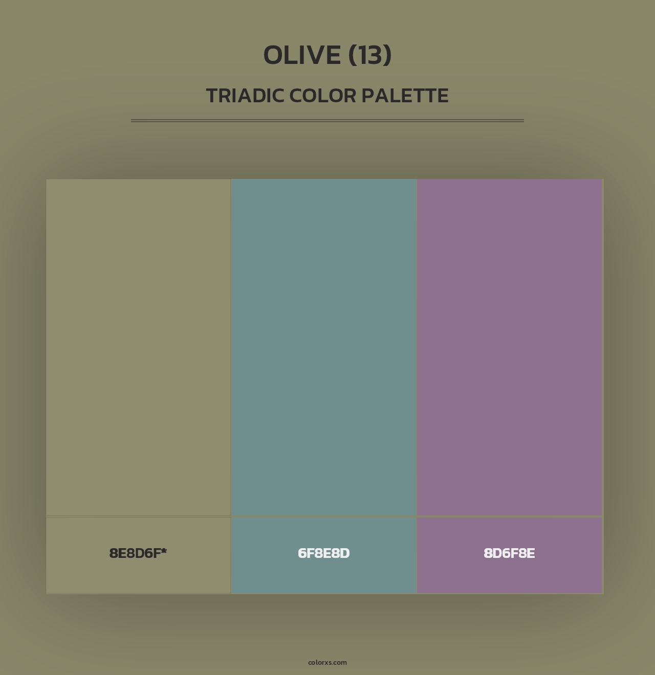 Olive (13) - Triadic Color Palette