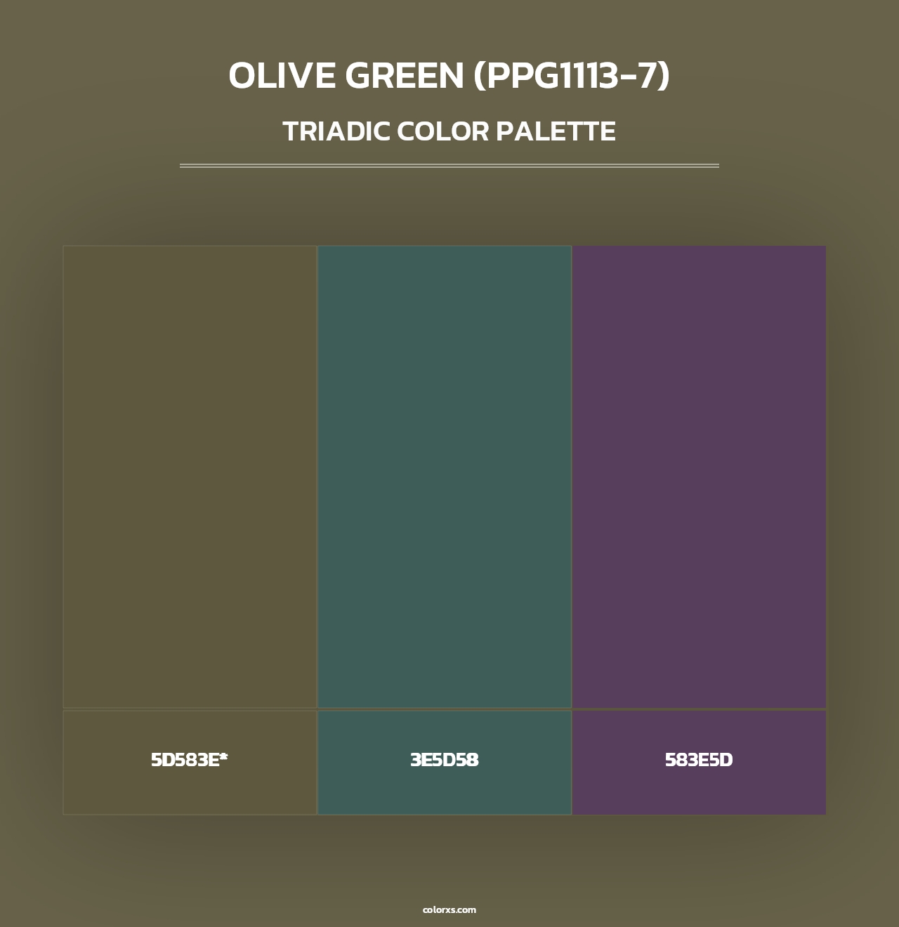 Olive Green (PPG1113-7) - Triadic Color Palette