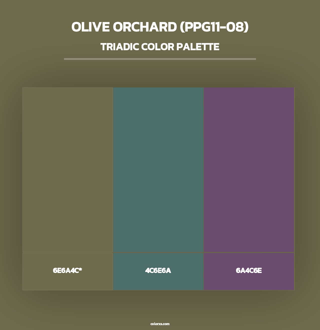 Olive Orchard (PPG11-08) - Triadic Color Palette