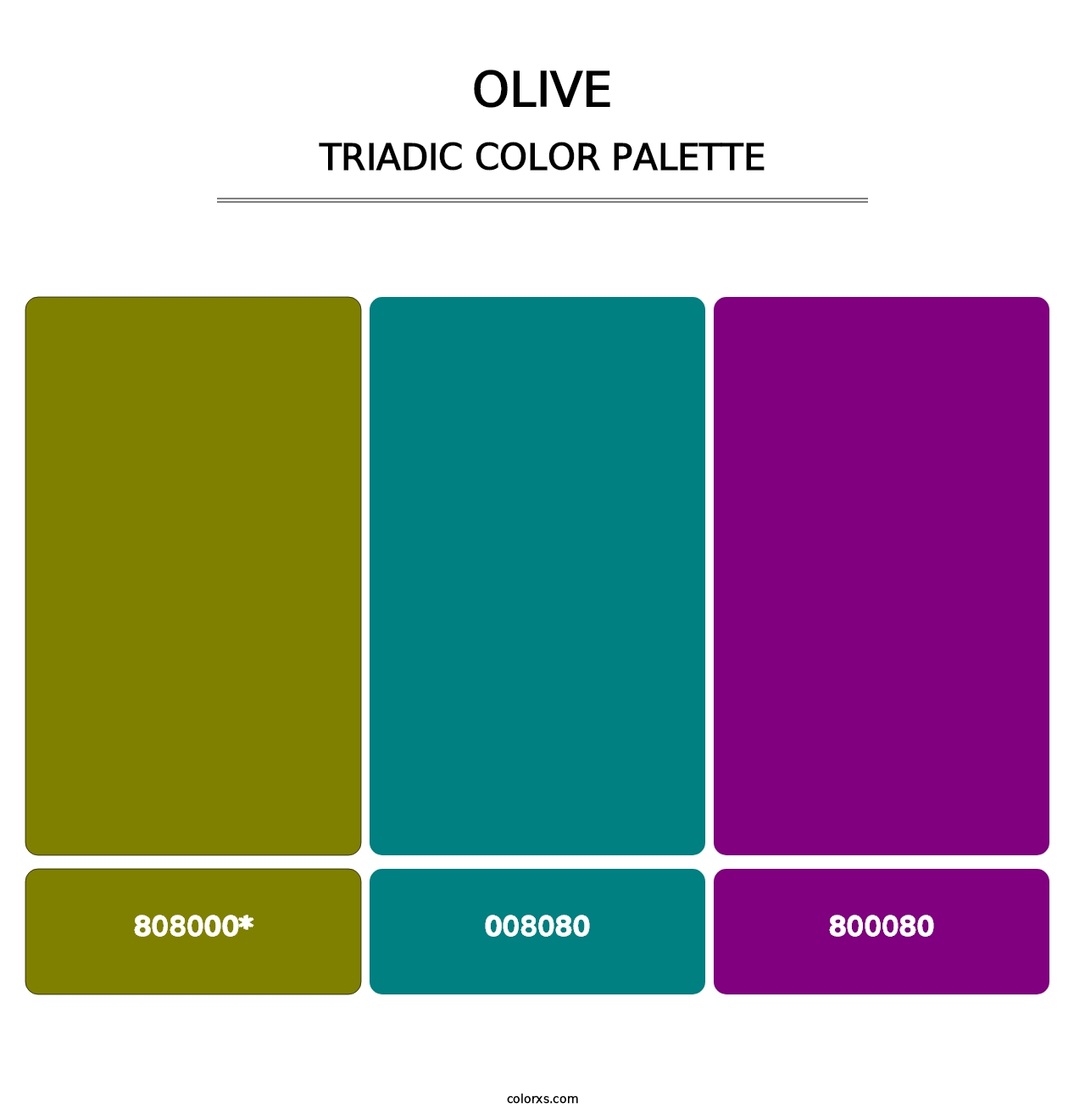 Olive - Triadic Color Palette