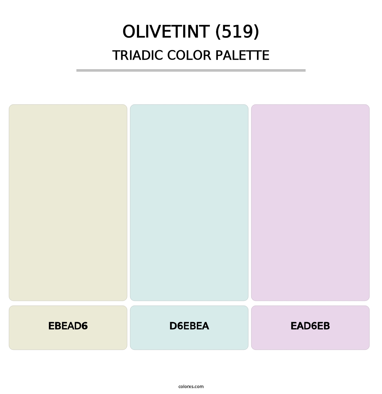 Olivetint (519) - Triadic Color Palette