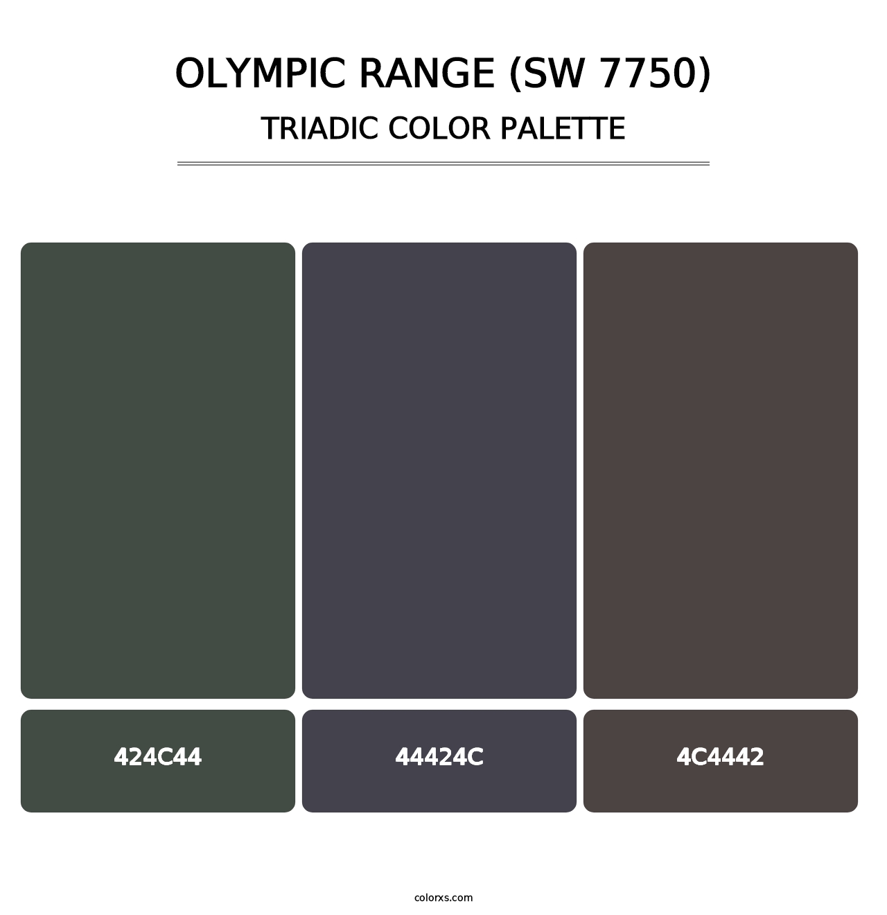Olympic Range (SW 7750) - Triadic Color Palette