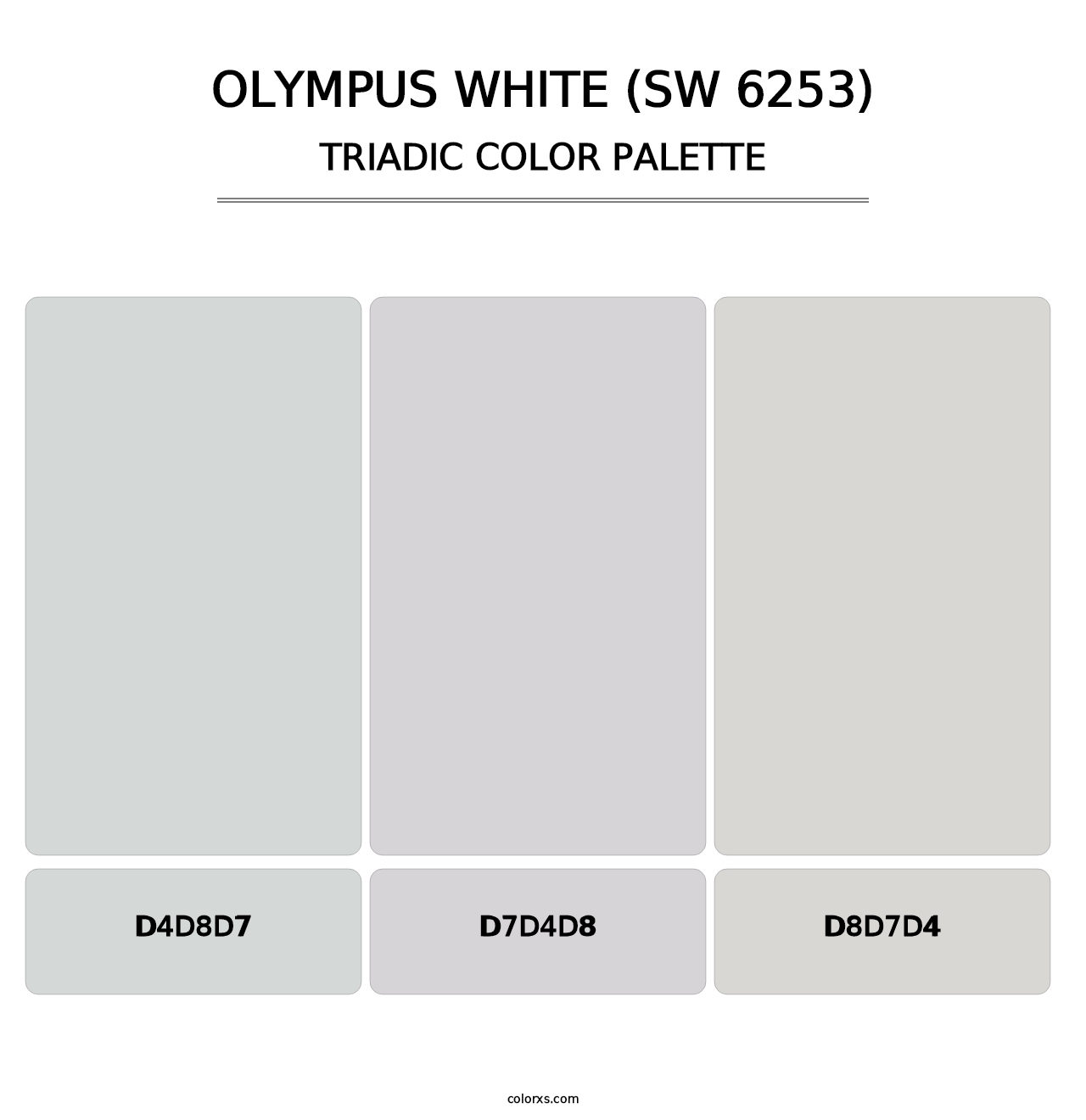 Olympus White (SW 6253) - Triadic Color Palette