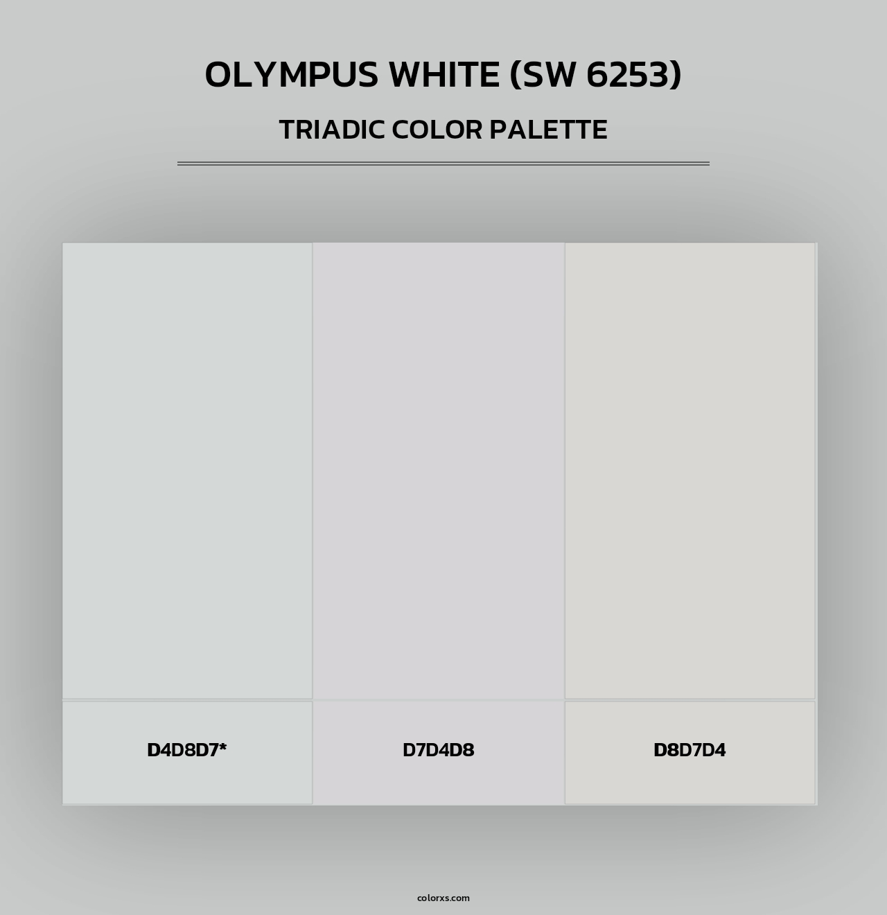 Olympus White (SW 6253) - Triadic Color Palette