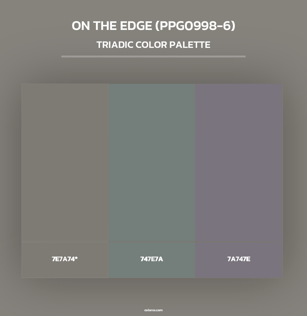 On The Edge (PPG0998-6) - Triadic Color Palette