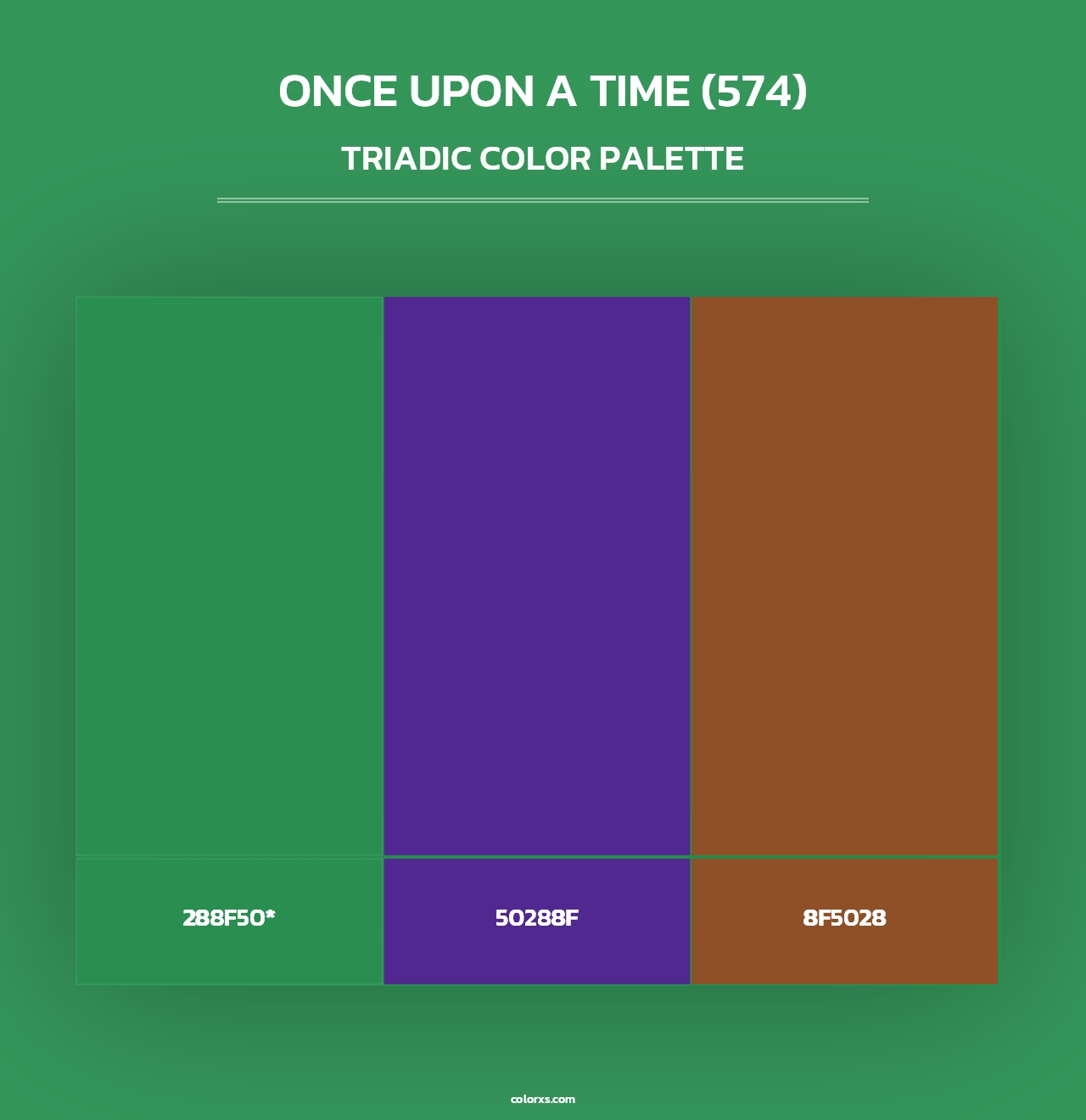 Once Upon a Time (574) - Triadic Color Palette