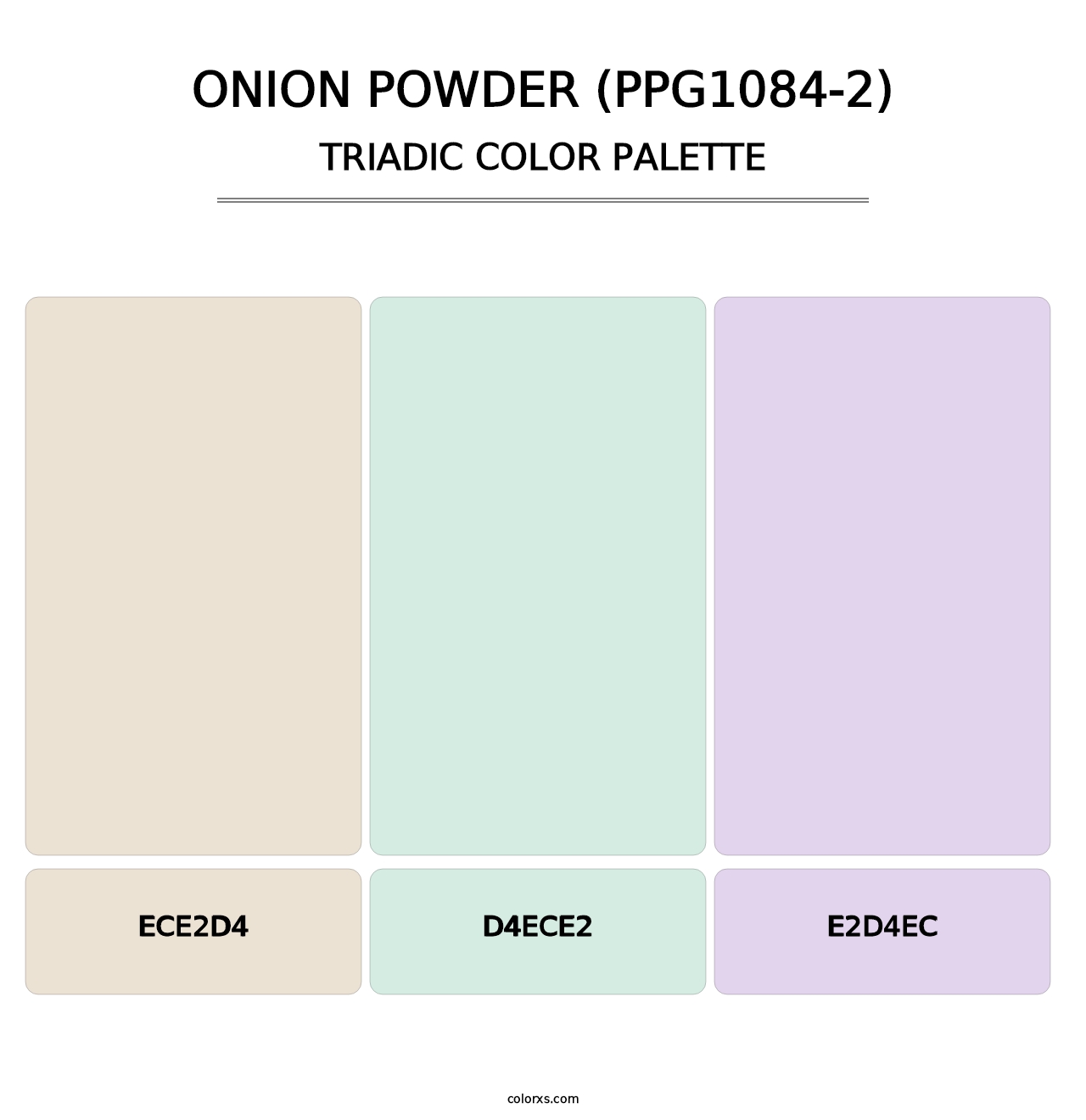 Onion Powder (PPG1084-2) - Triadic Color Palette
