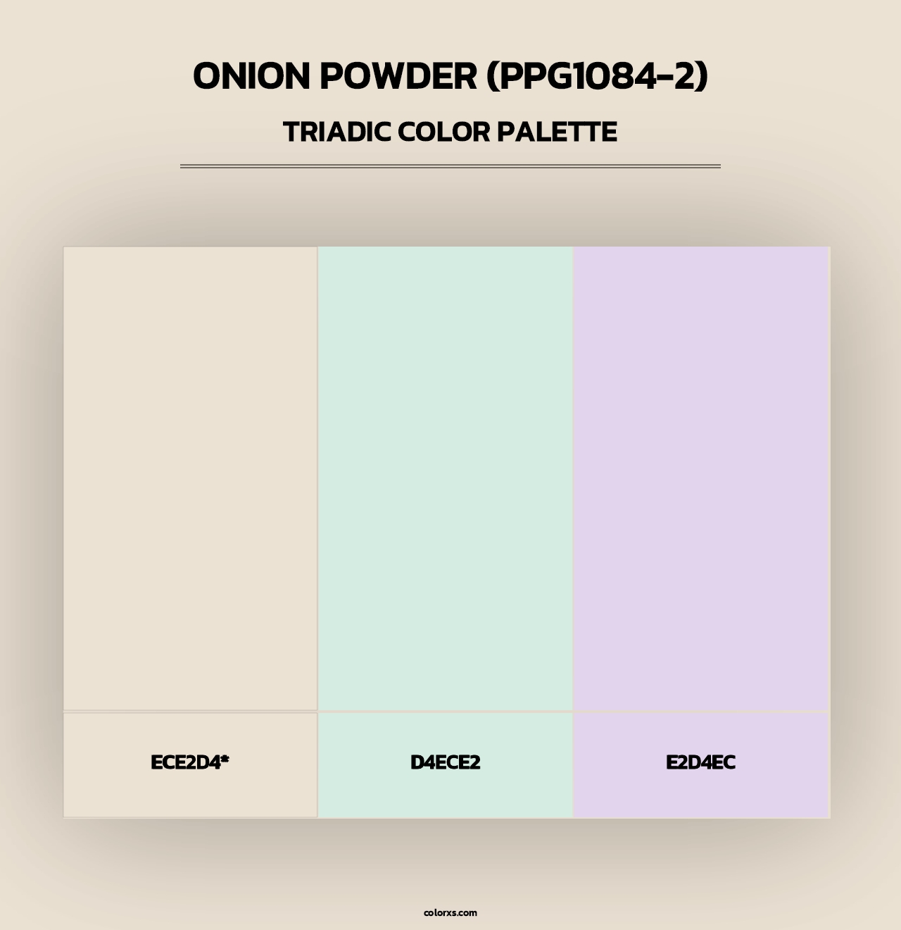 Onion Powder (PPG1084-2) - Triadic Color Palette