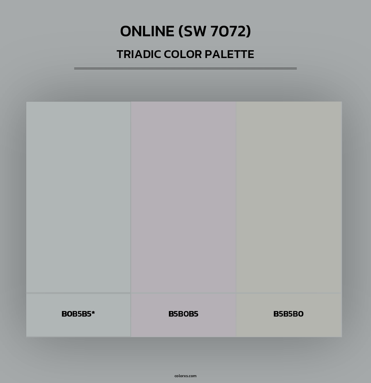Online (SW 7072) - Triadic Color Palette