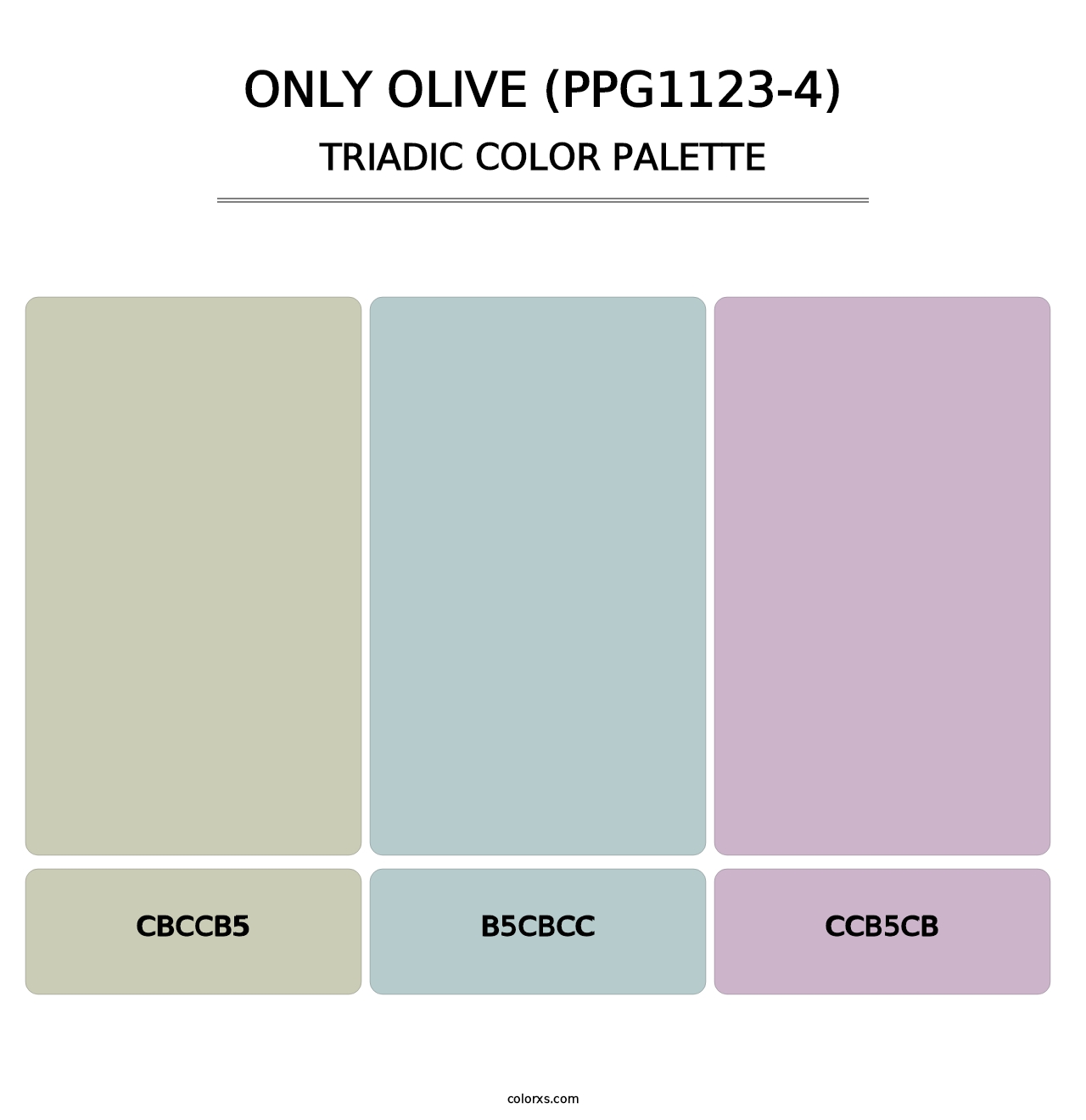 Only Olive (PPG1123-4) - Triadic Color Palette