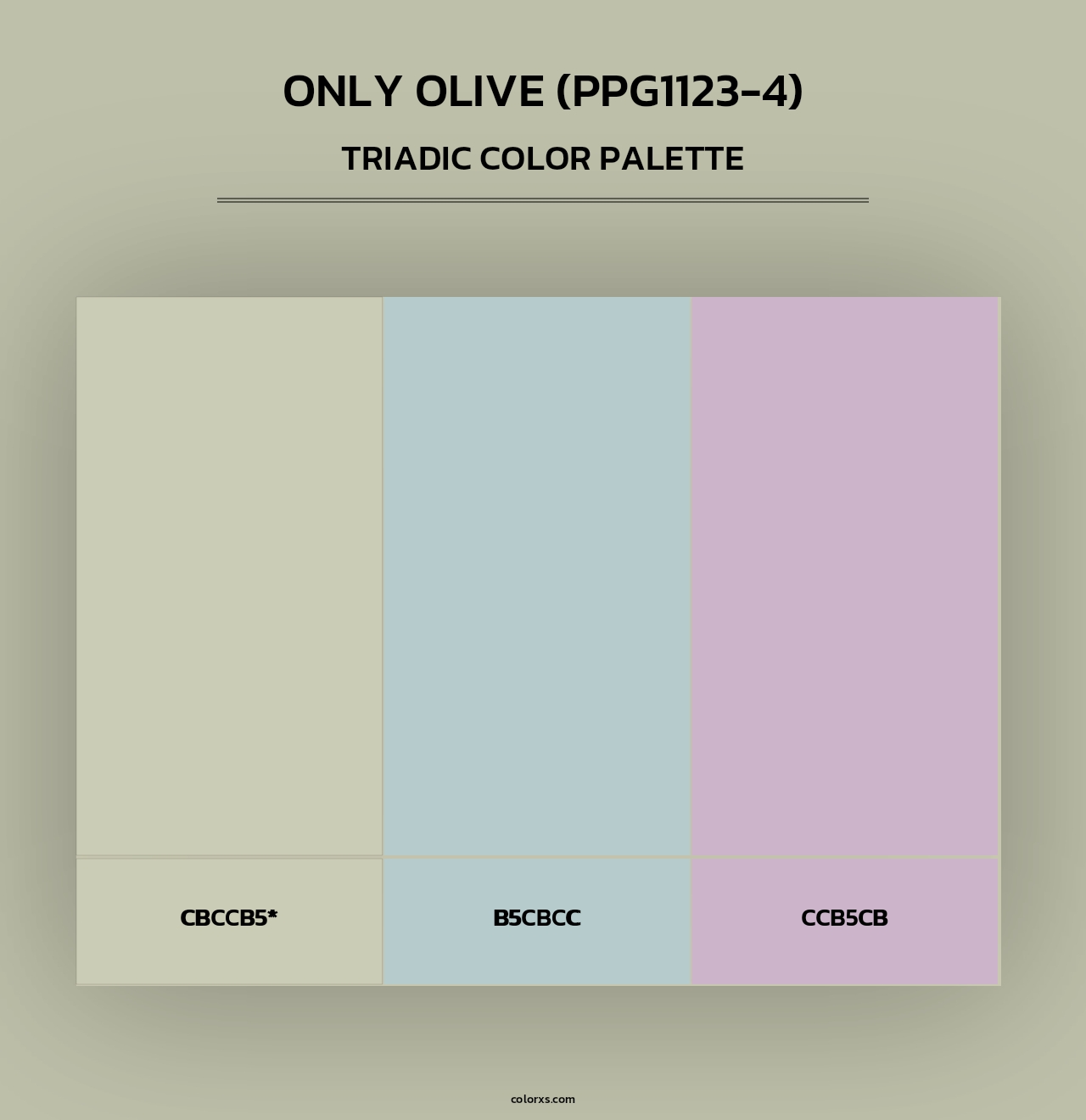 Only Olive (PPG1123-4) - Triadic Color Palette