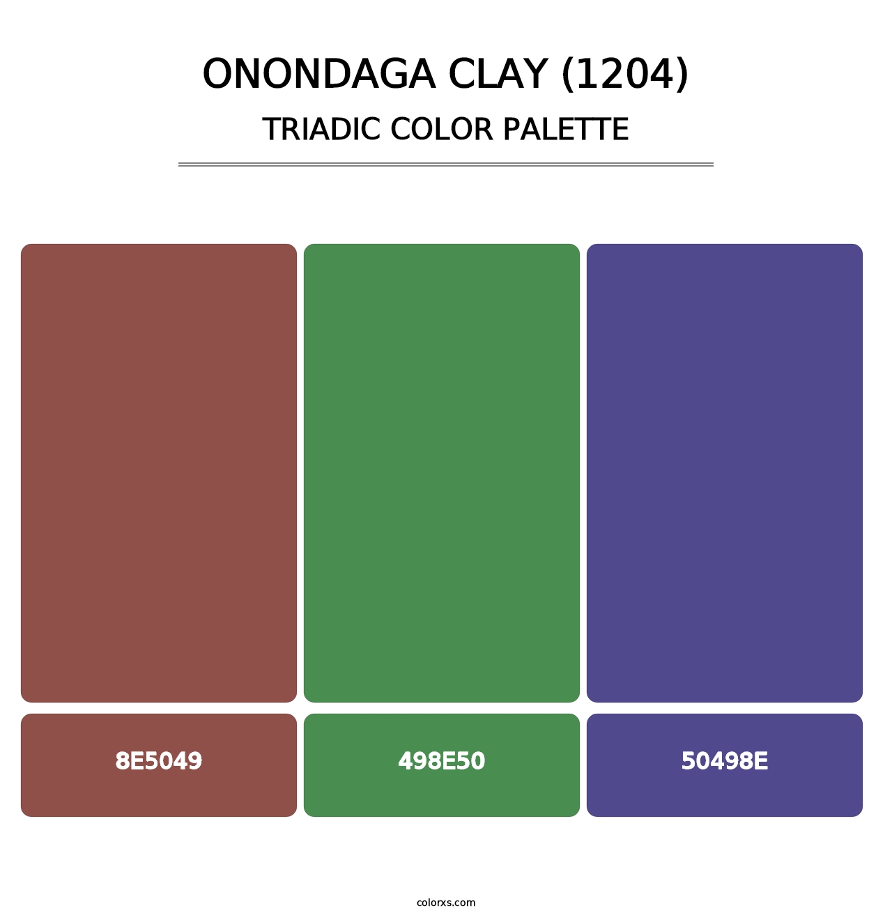 Onondaga Clay (1204) - Triadic Color Palette