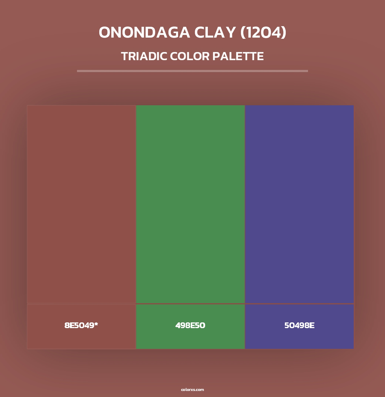 Onondaga Clay (1204) - Triadic Color Palette