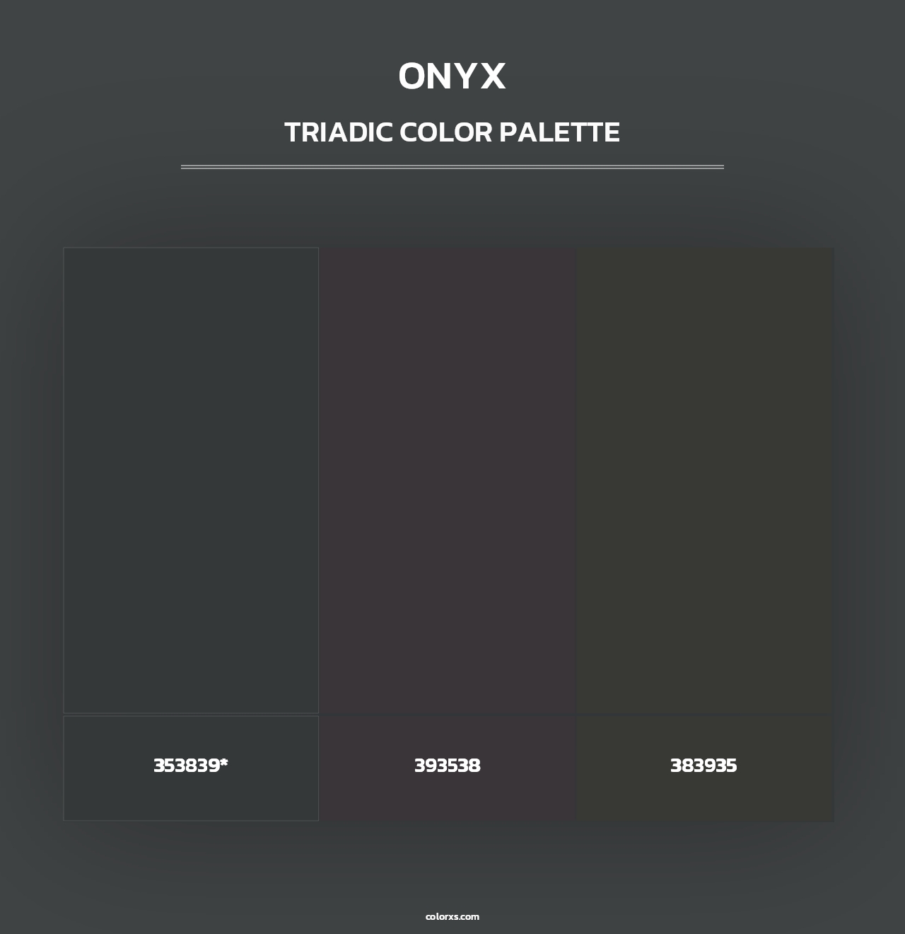 Onyx - Triadic Color Palette