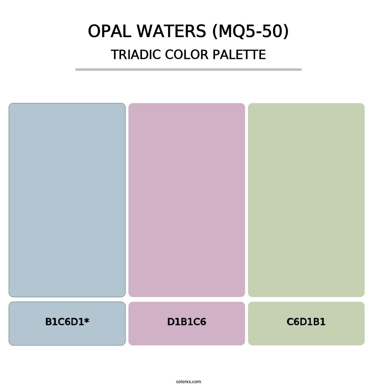 Opal Waters (MQ5-50) - Triadic Color Palette