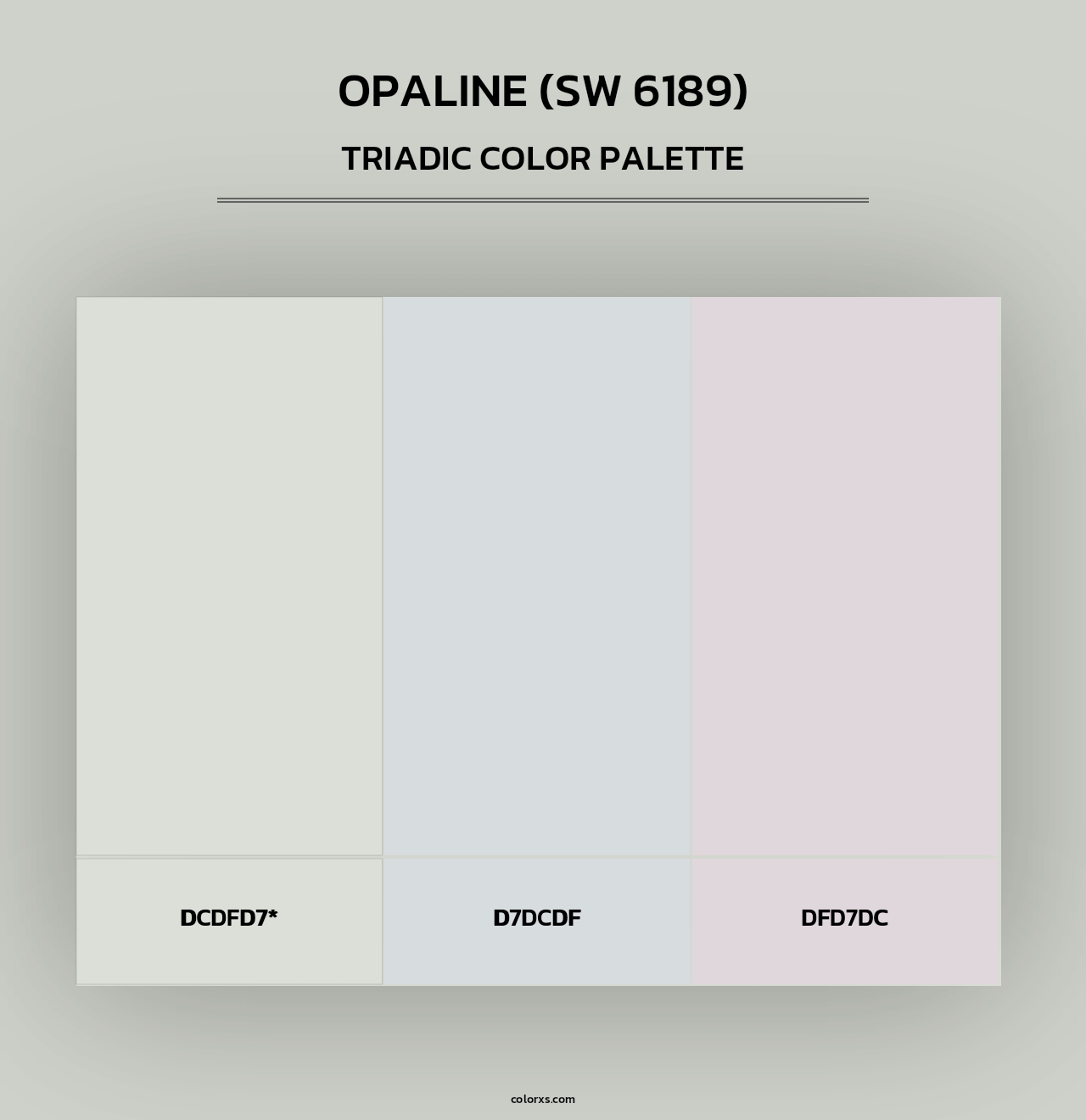 Opaline (SW 6189) - Triadic Color Palette