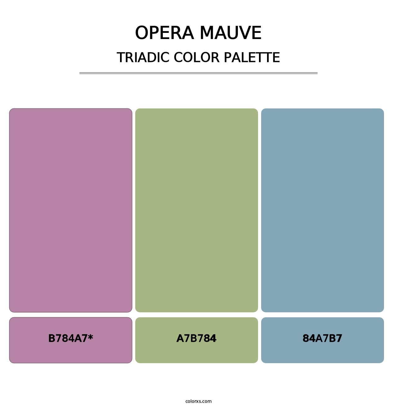 Opera Mauve - Triadic Color Palette