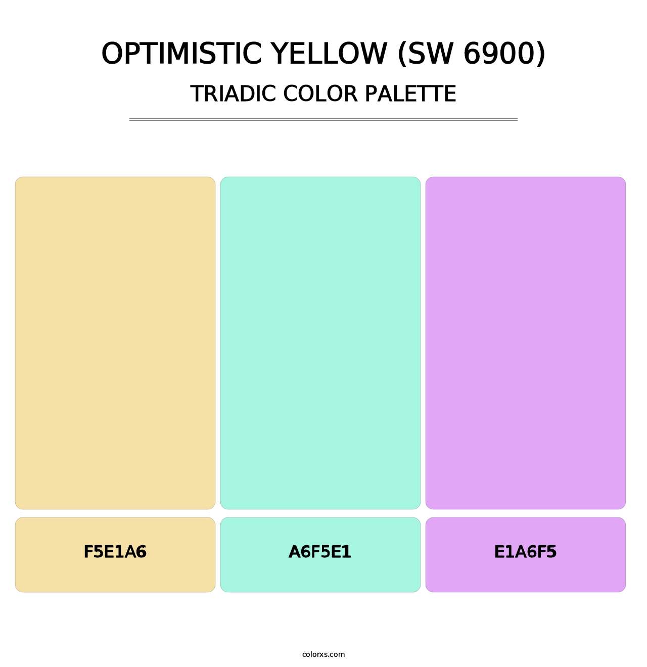 Optimistic Yellow (SW 6900) - Triadic Color Palette