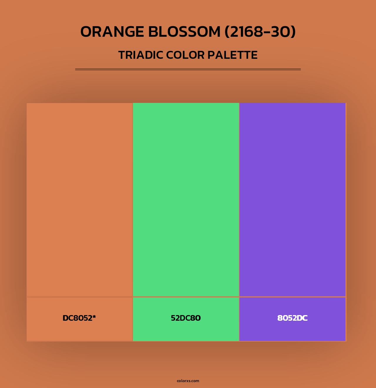 Orange Blossom (2168-30) - Triadic Color Palette