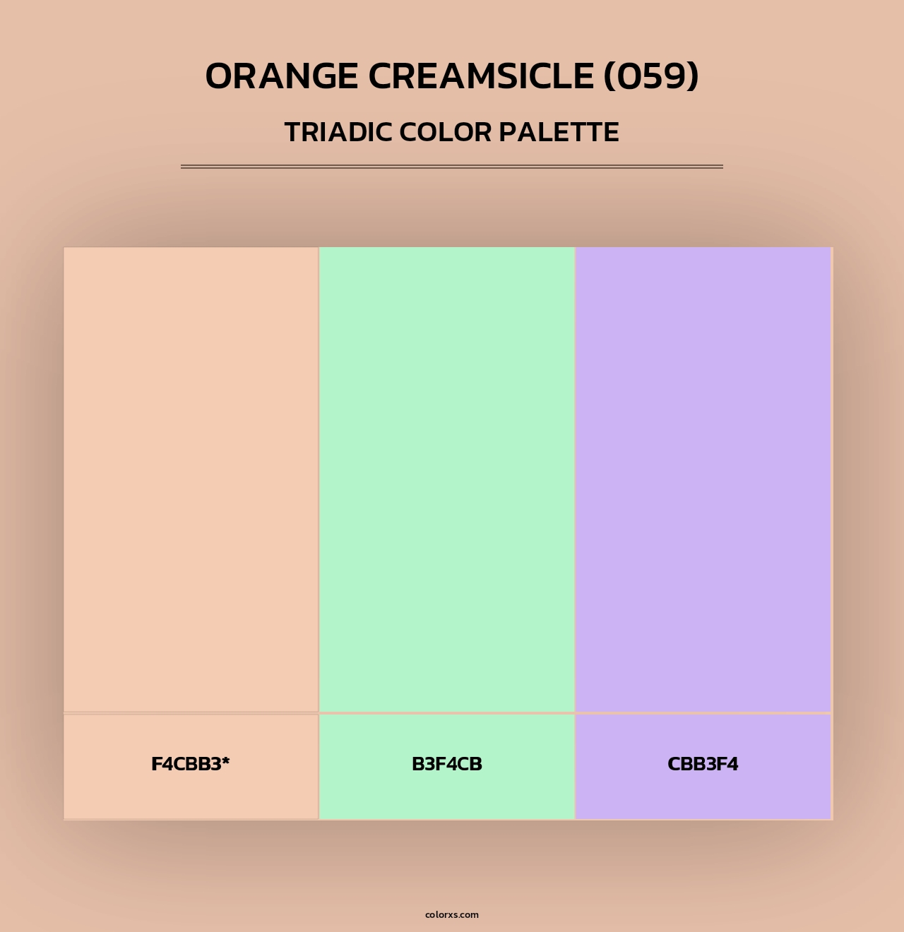 Orange Creamsicle (059) - Triadic Color Palette