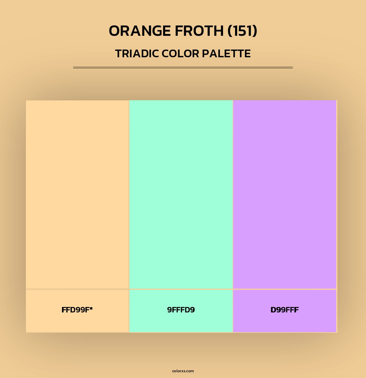 Orange Froth (151) - Triadic Color Palette