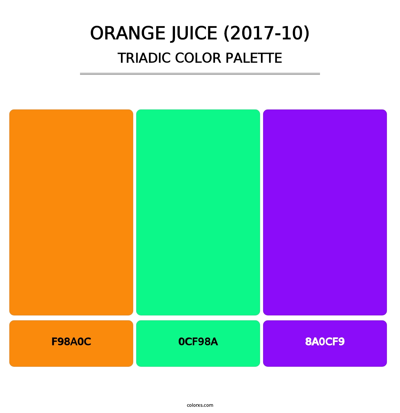 Orange Juice (2017-10) - Triadic Color Palette
