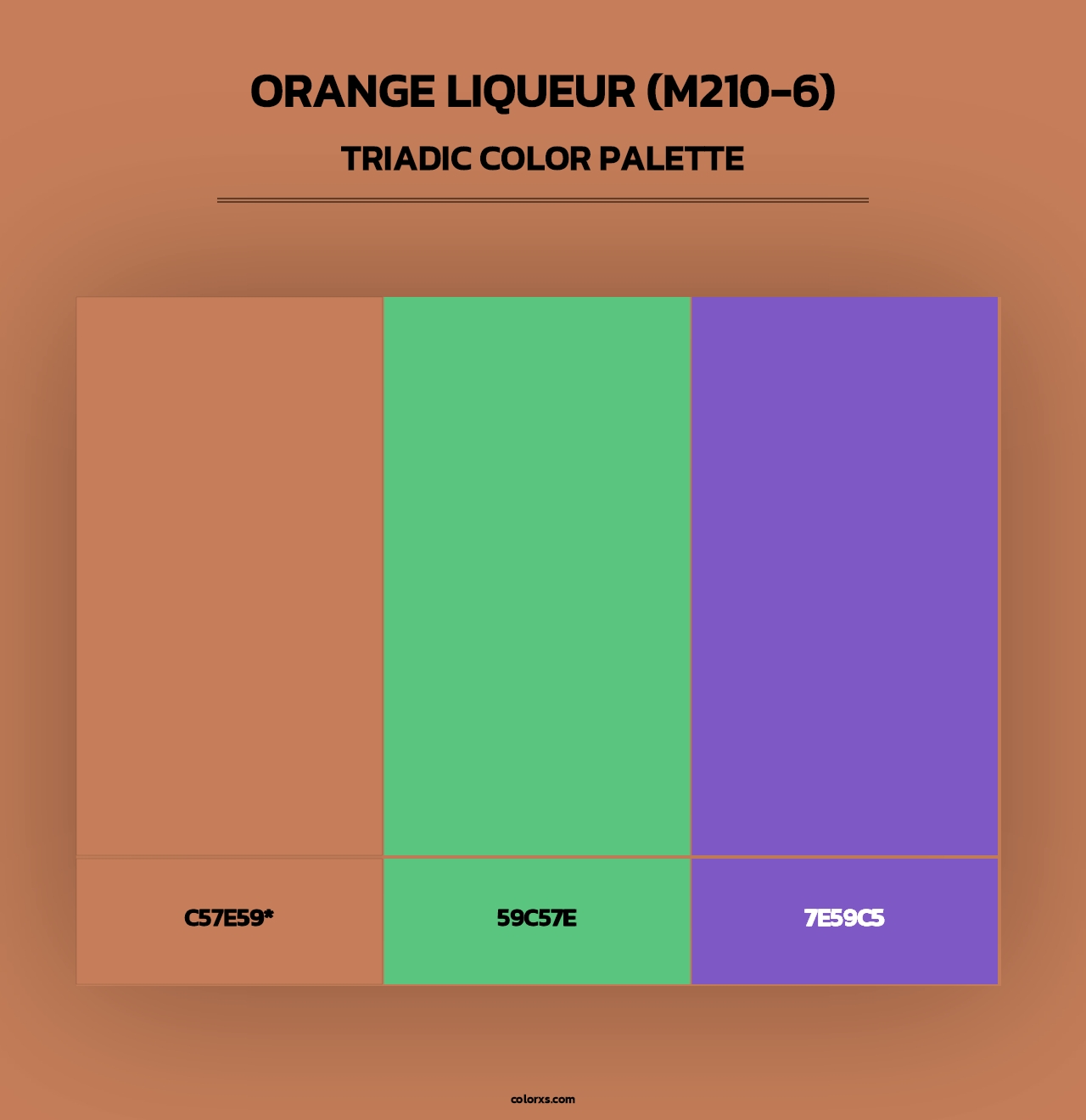 Orange Liqueur (M210-6) - Triadic Color Palette