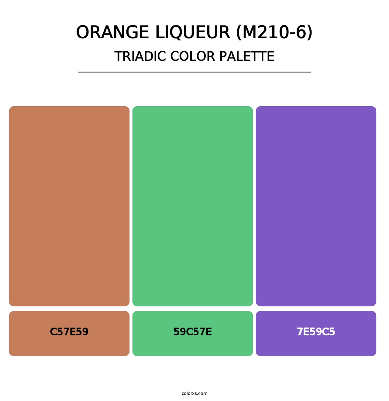 Orange Liqueur (M210-6) - Triadic Color Palette