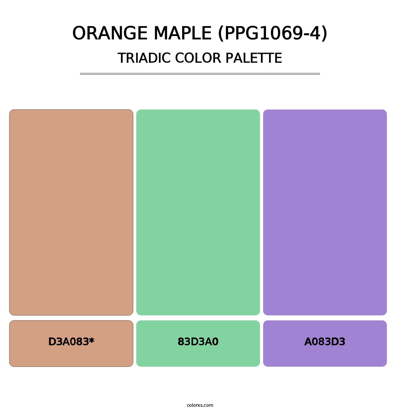 Orange Maple (PPG1069-4) - Triadic Color Palette