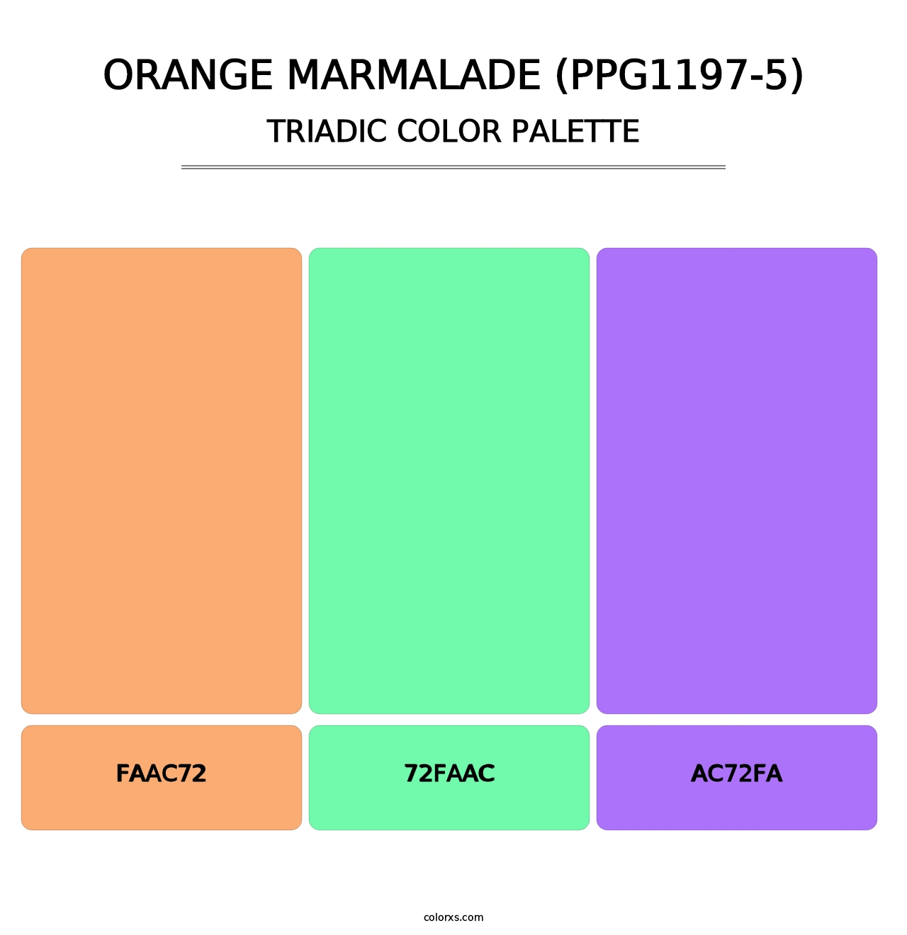 Orange Marmalade (PPG1197-5) - Triadic Color Palette