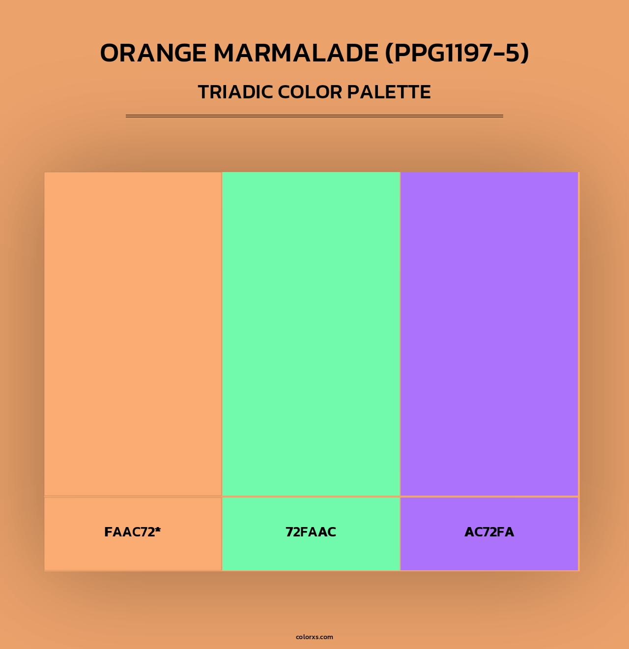 Orange Marmalade (PPG1197-5) - Triadic Color Palette