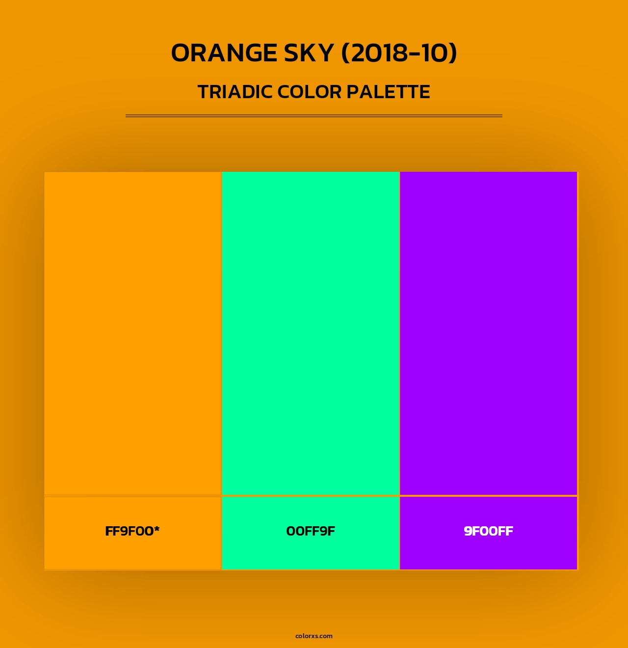 Orange Sky (2018-10) - Triadic Color Palette