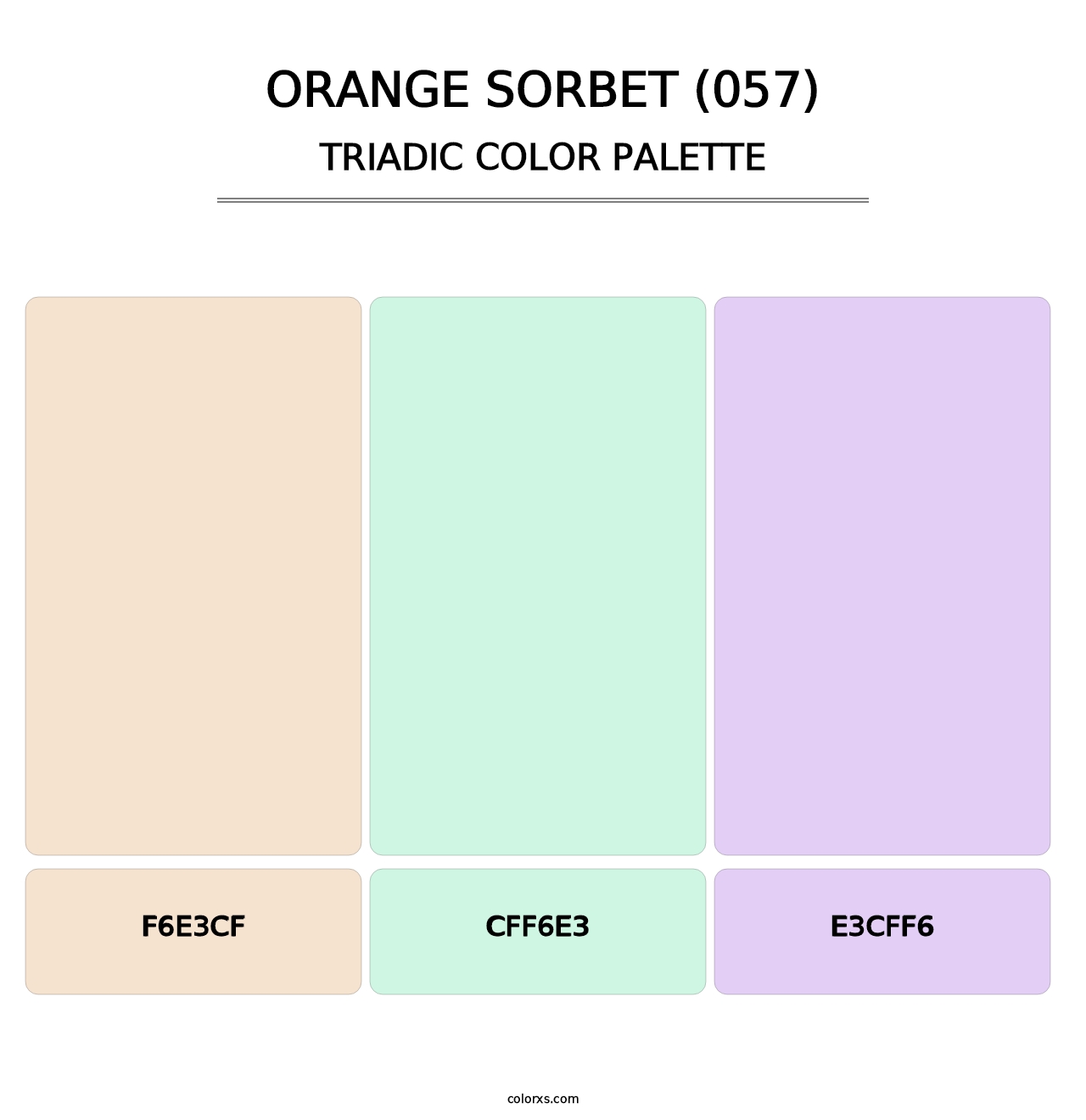 Orange Sorbet (057) - Triadic Color Palette