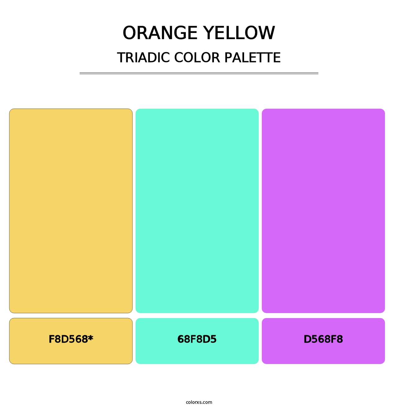 Orange Yellow - Triadic Color Palette