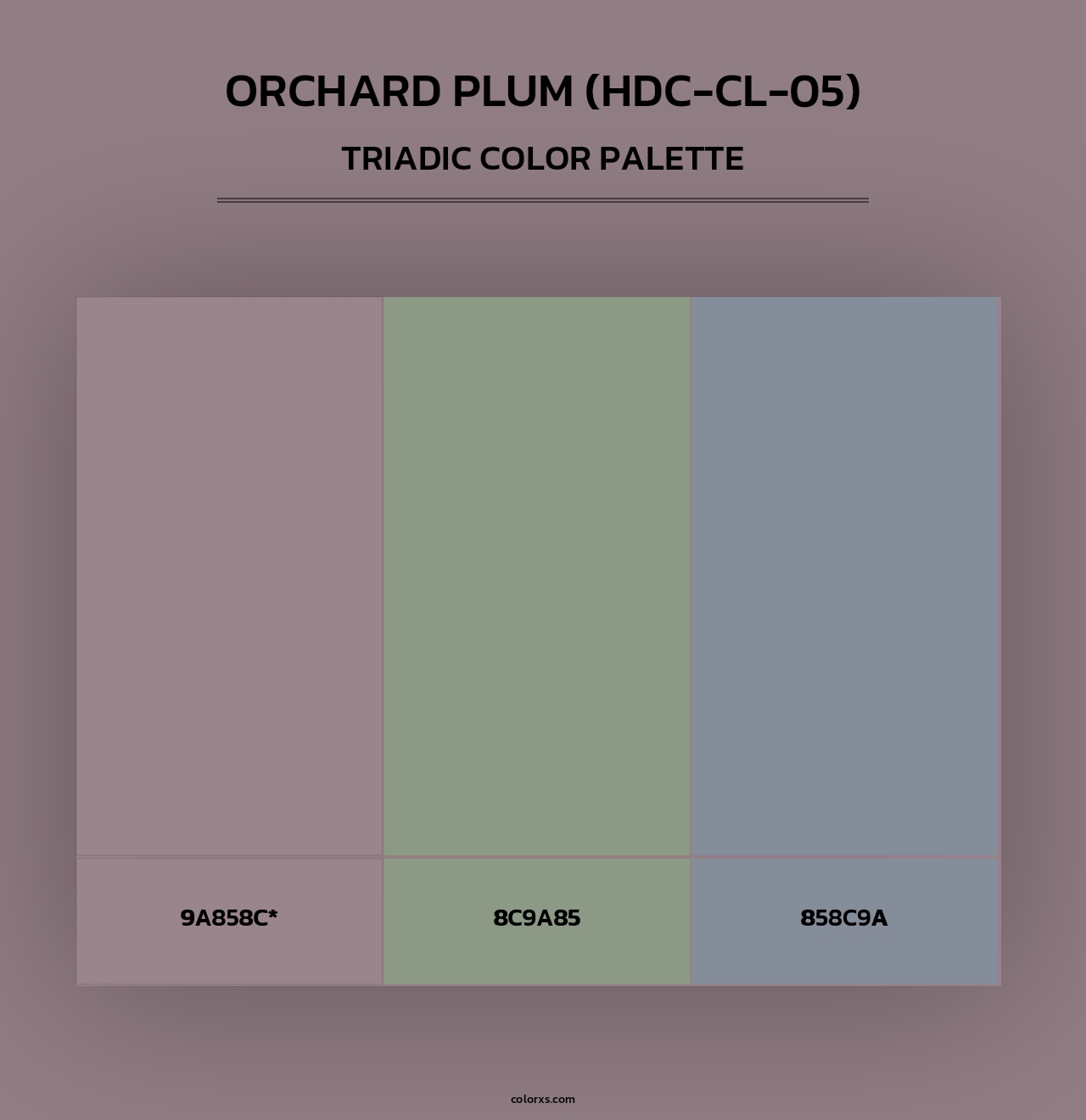 Orchard Plum (HDC-CL-05) - Triadic Color Palette