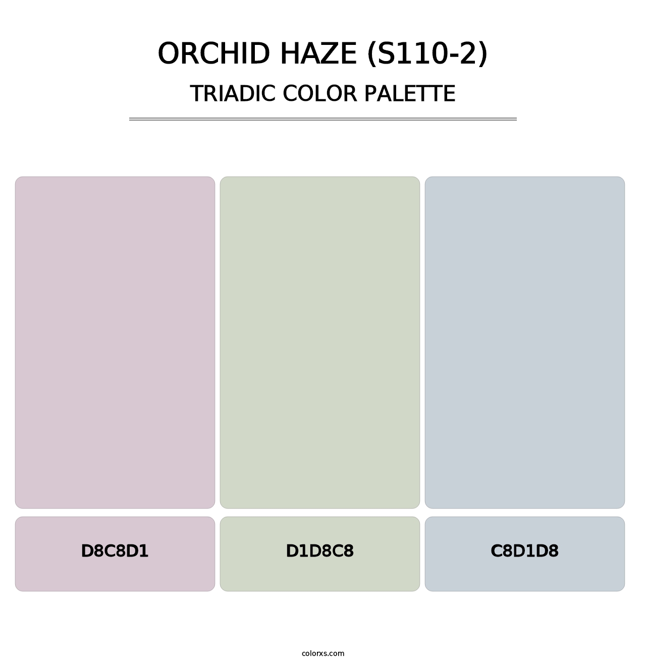 Orchid Haze (S110-2) - Triadic Color Palette