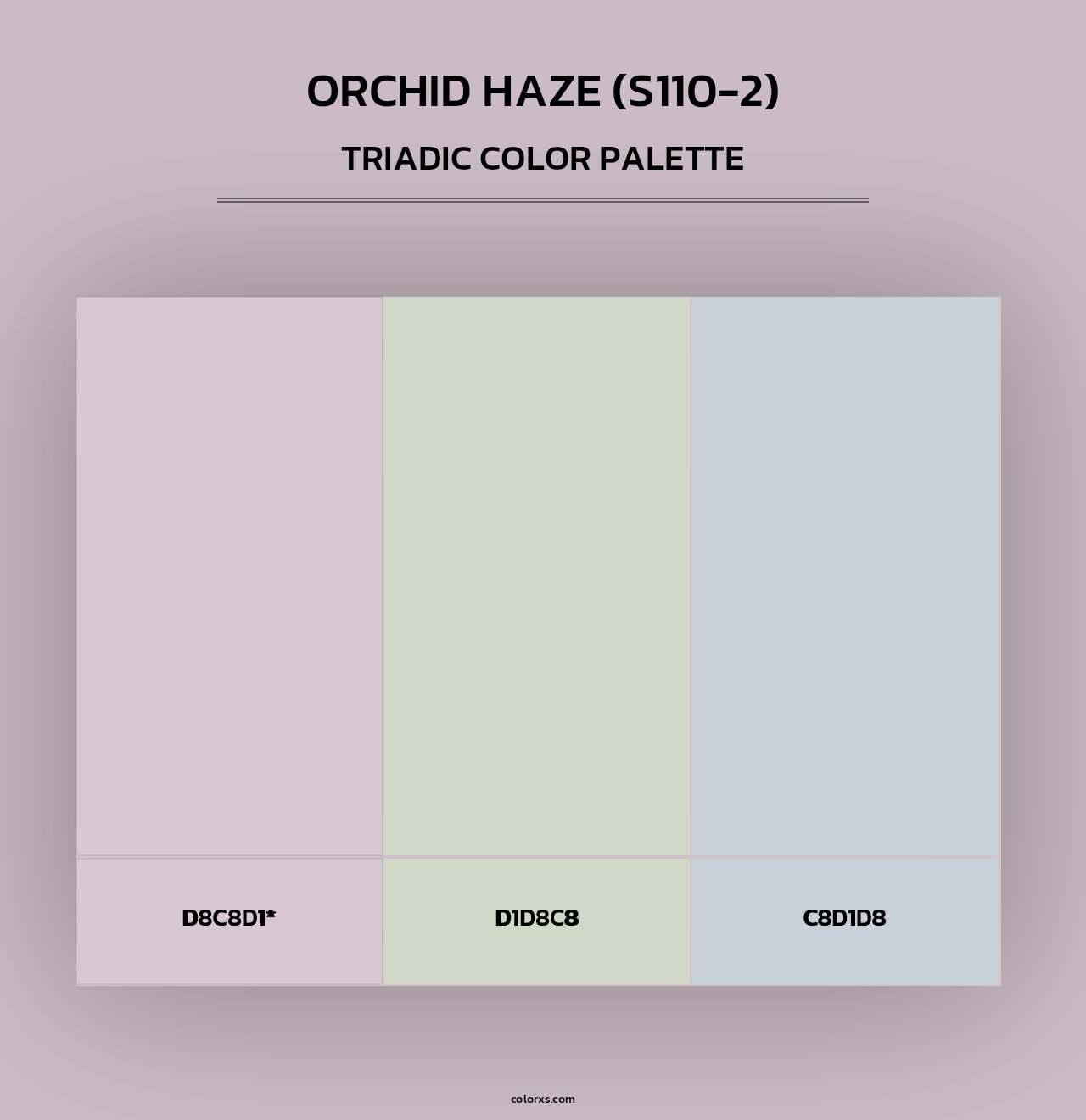 Orchid Haze (S110-2) - Triadic Color Palette