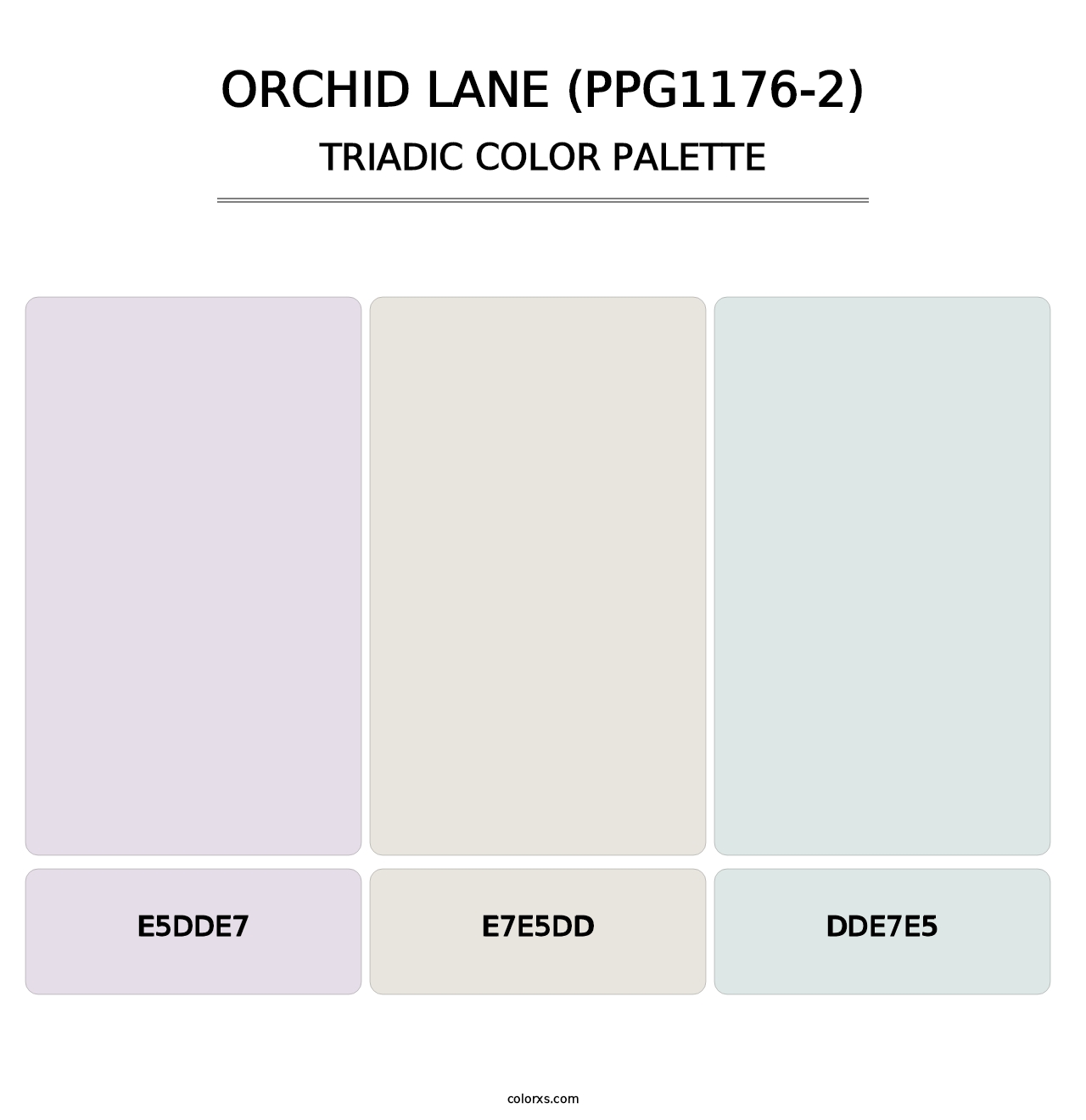 Orchid Lane (PPG1176-2) - Triadic Color Palette