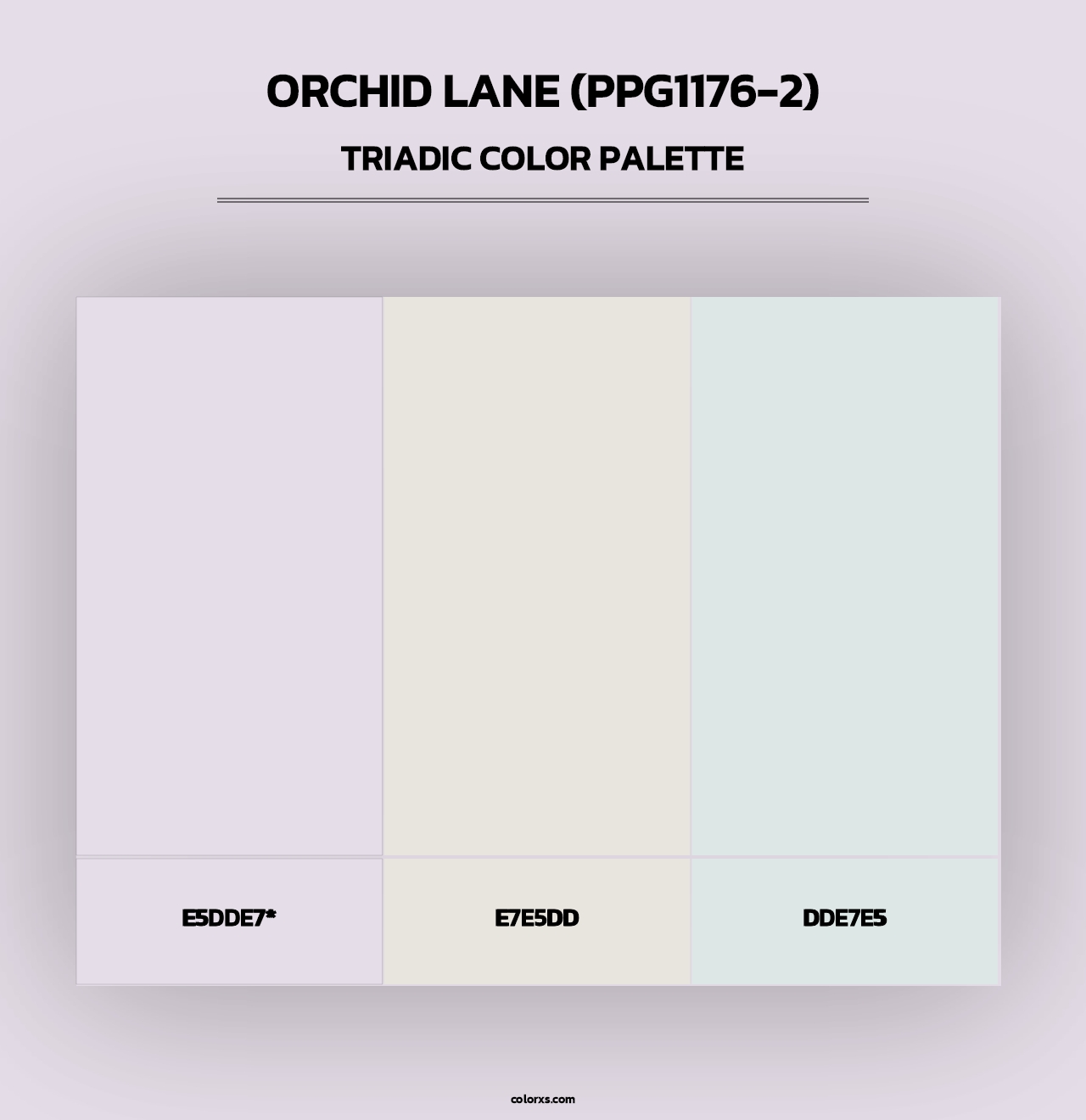 Orchid Lane (PPG1176-2) - Triadic Color Palette