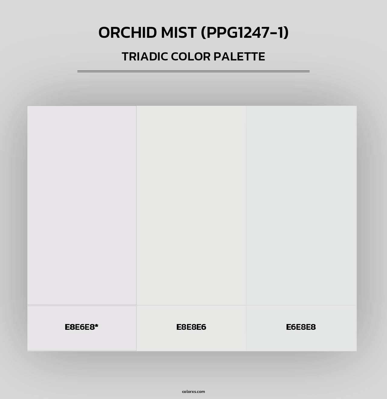 Orchid Mist (PPG1247-1) - Triadic Color Palette